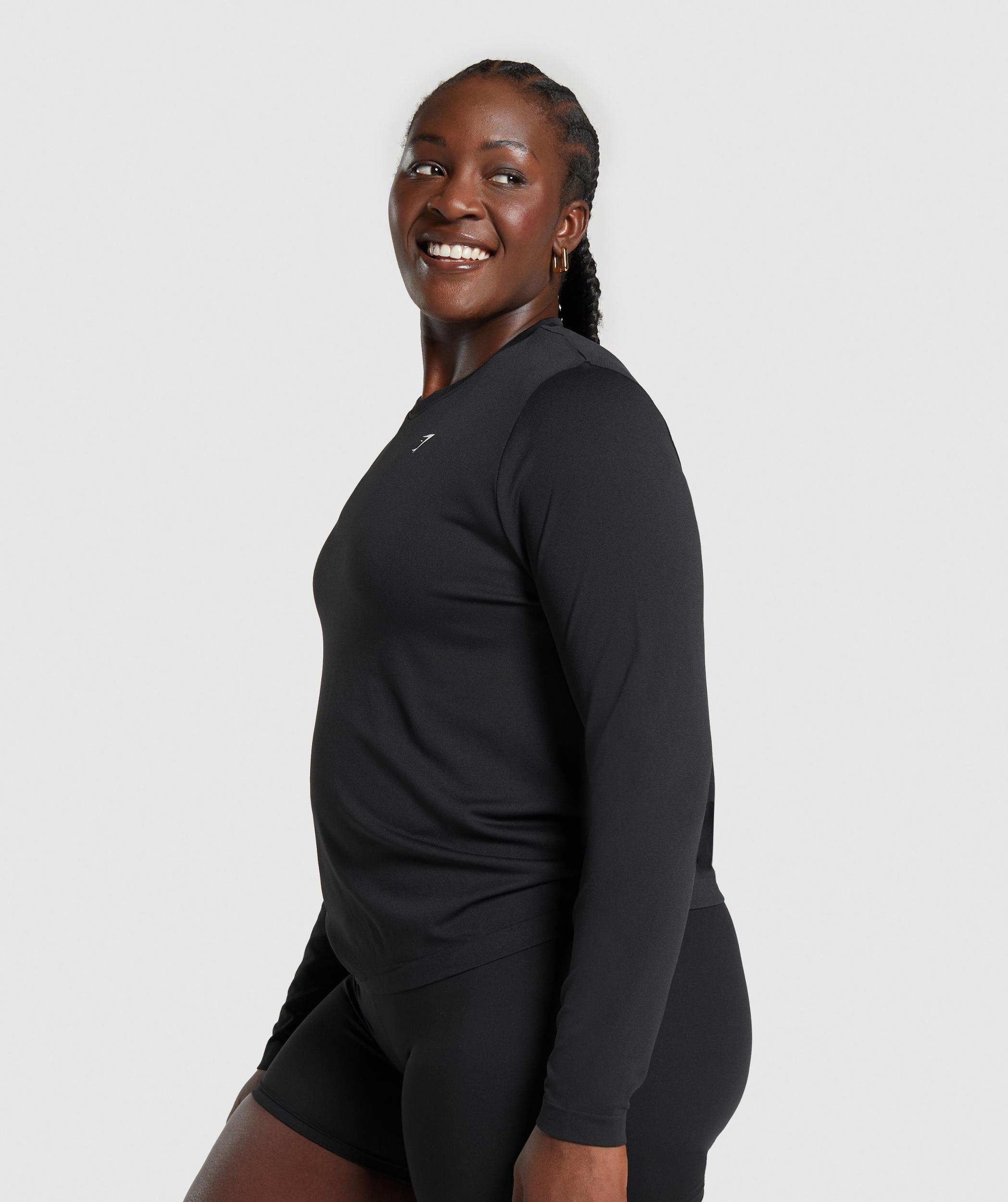 Gymshark Everyday Seamless Long Sleeve Top - Black Female Product Image