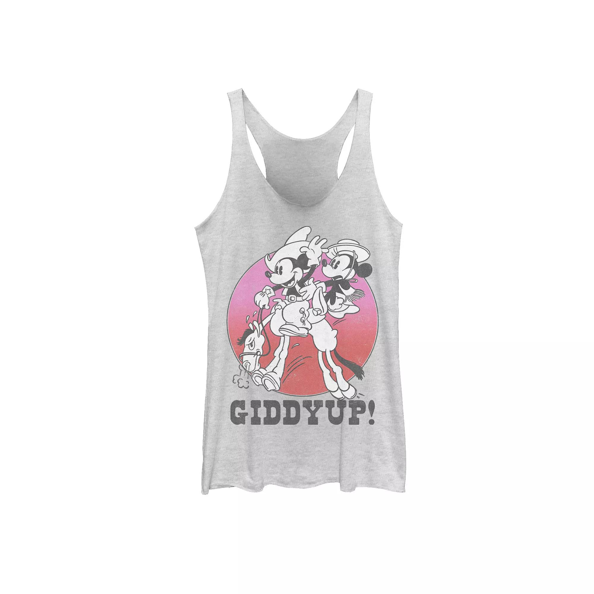Disney's Mickey Mouse And Minnie Giddyup! Juniors' Racerback Tank Top, Girl's,  Product Image