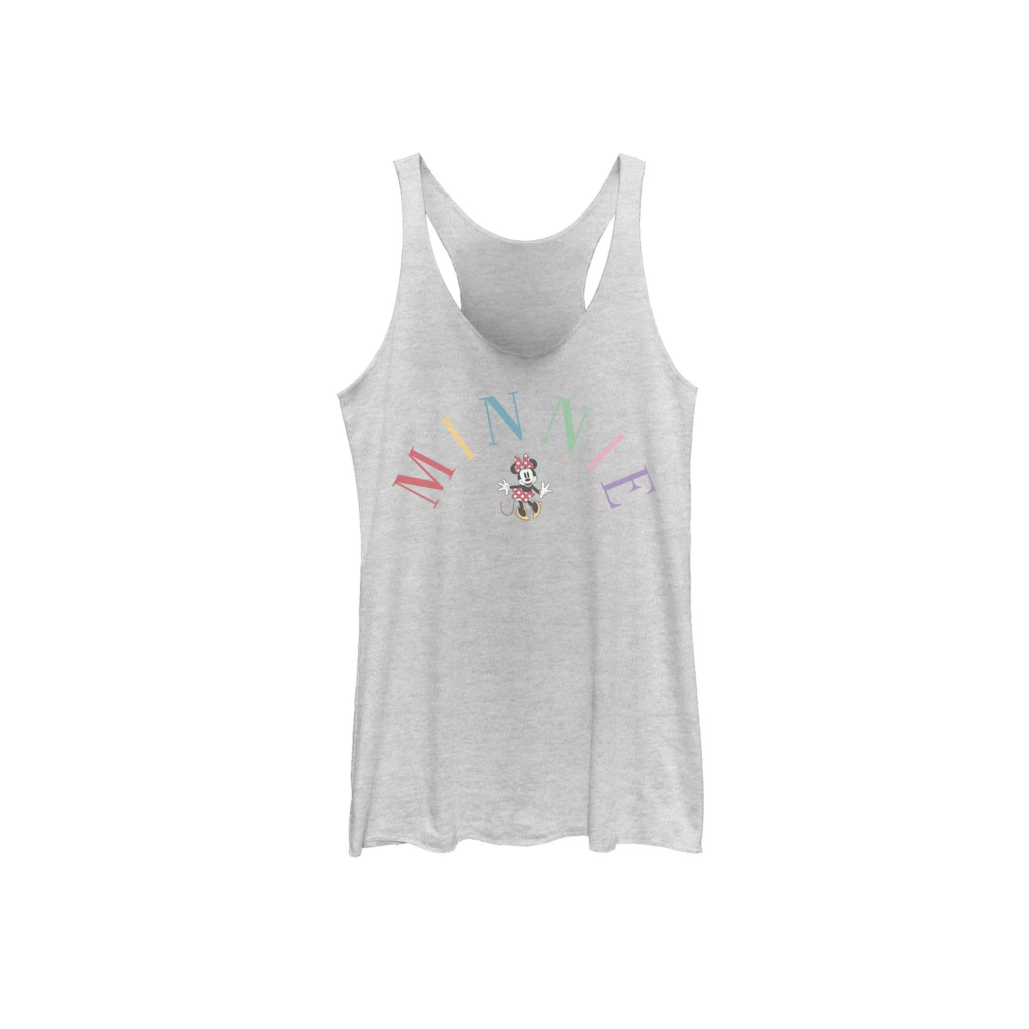 Juniors' Disney's Minnie Mouse Text Tank Top, Girl's,  Product Image