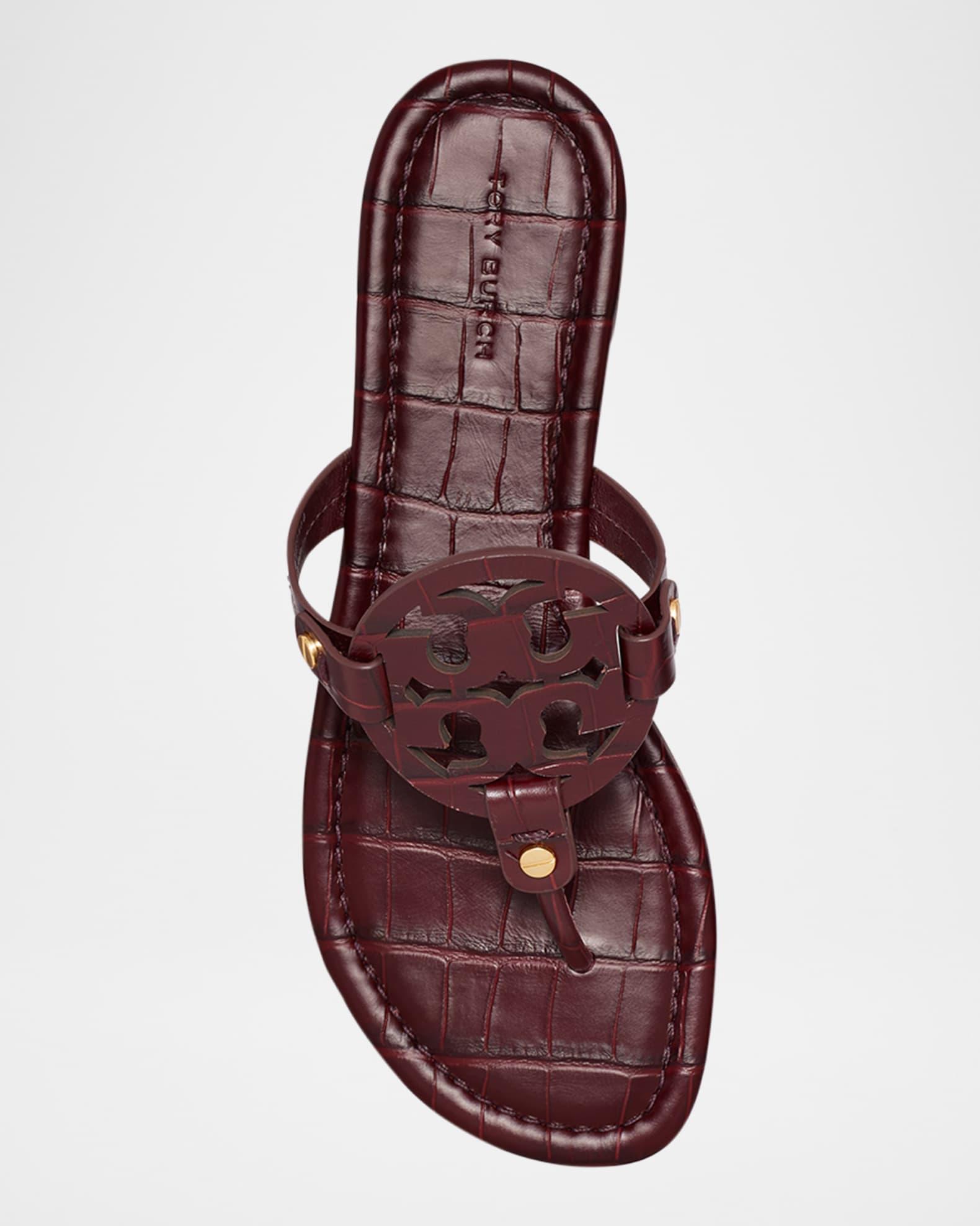 Miller Logo Croc-Embossed Thong Sandals Product Image