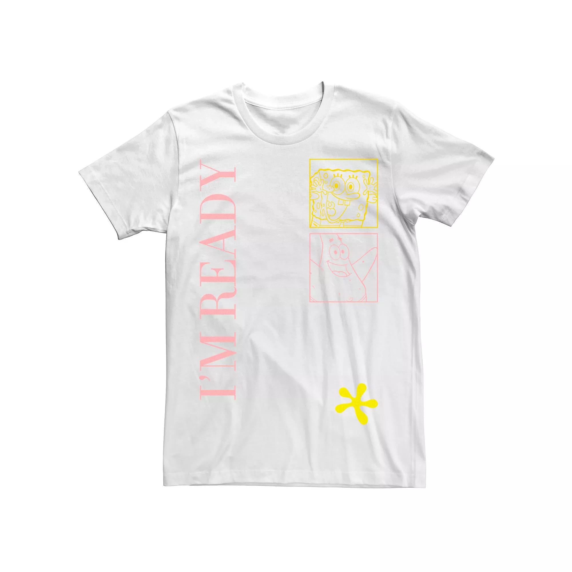 Men's SpongeBob SquarePants Patrick Im Ready Pop Art Tee, Size: XL, White Product Image