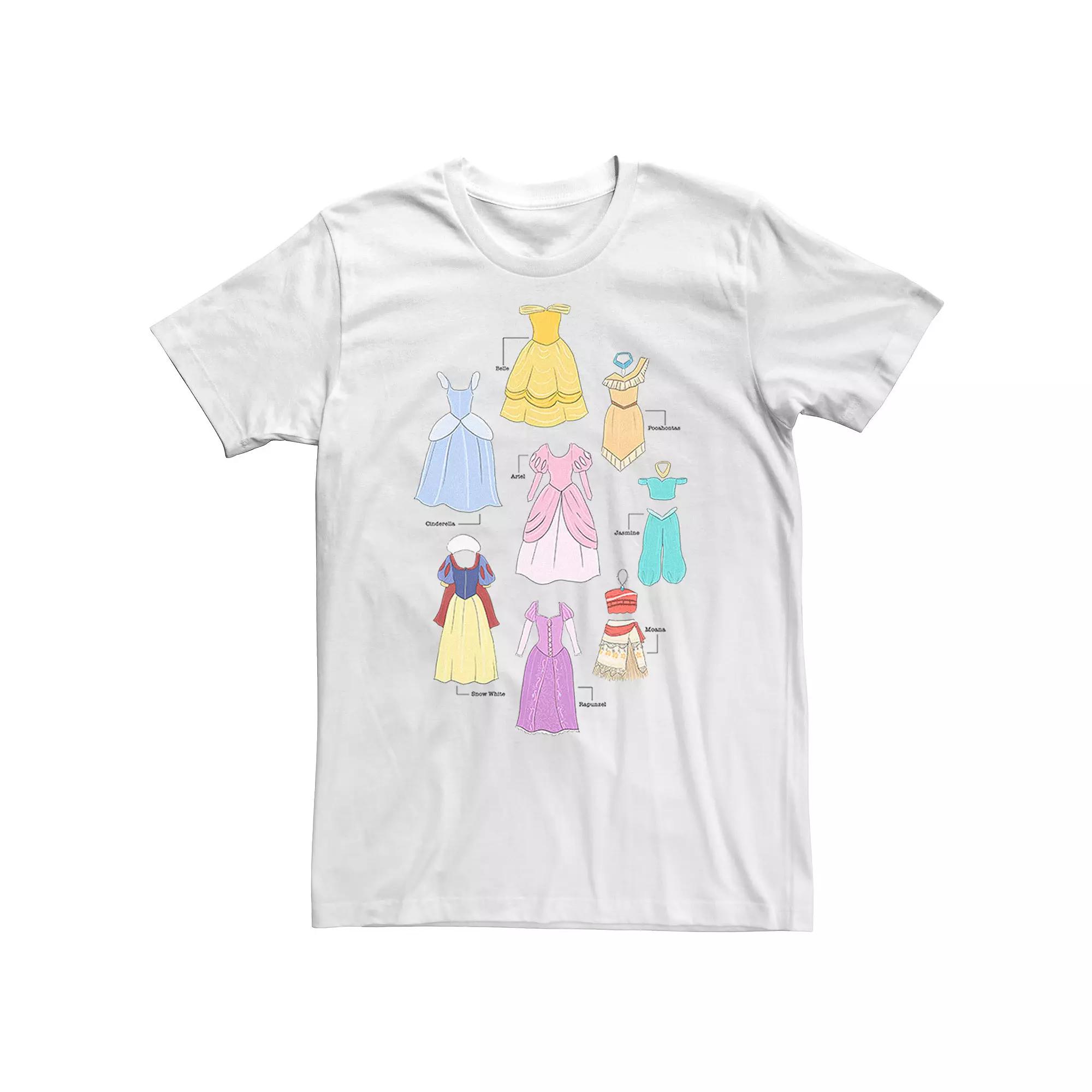 Men's Disney Princess Dresses Collage tee,  Product Image