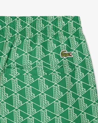 Mid Length Monogram Print Swim Trunks Product Image
