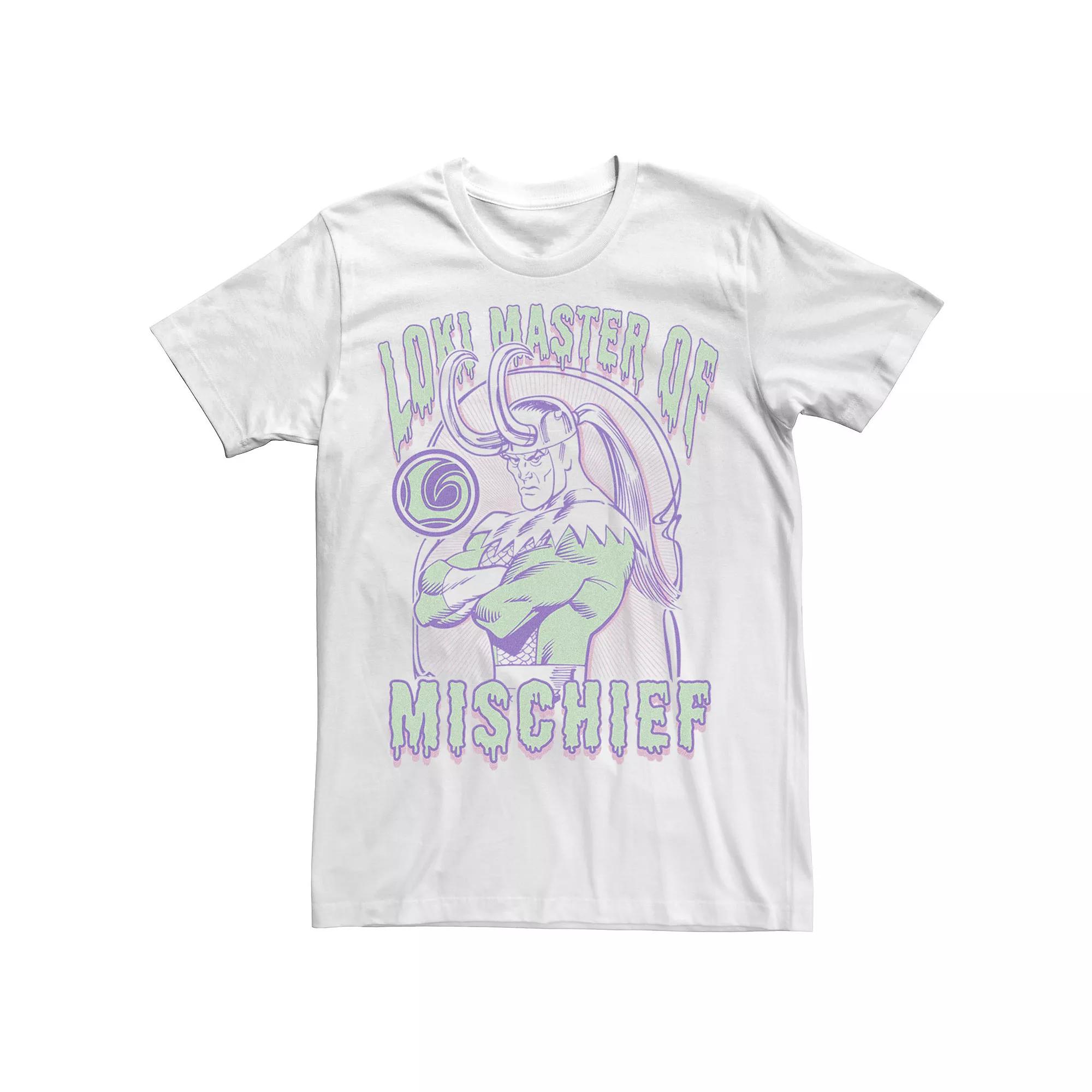 Men's Marvel Loki The Master Of Mischief Retro Portrait Tee,  Product Image