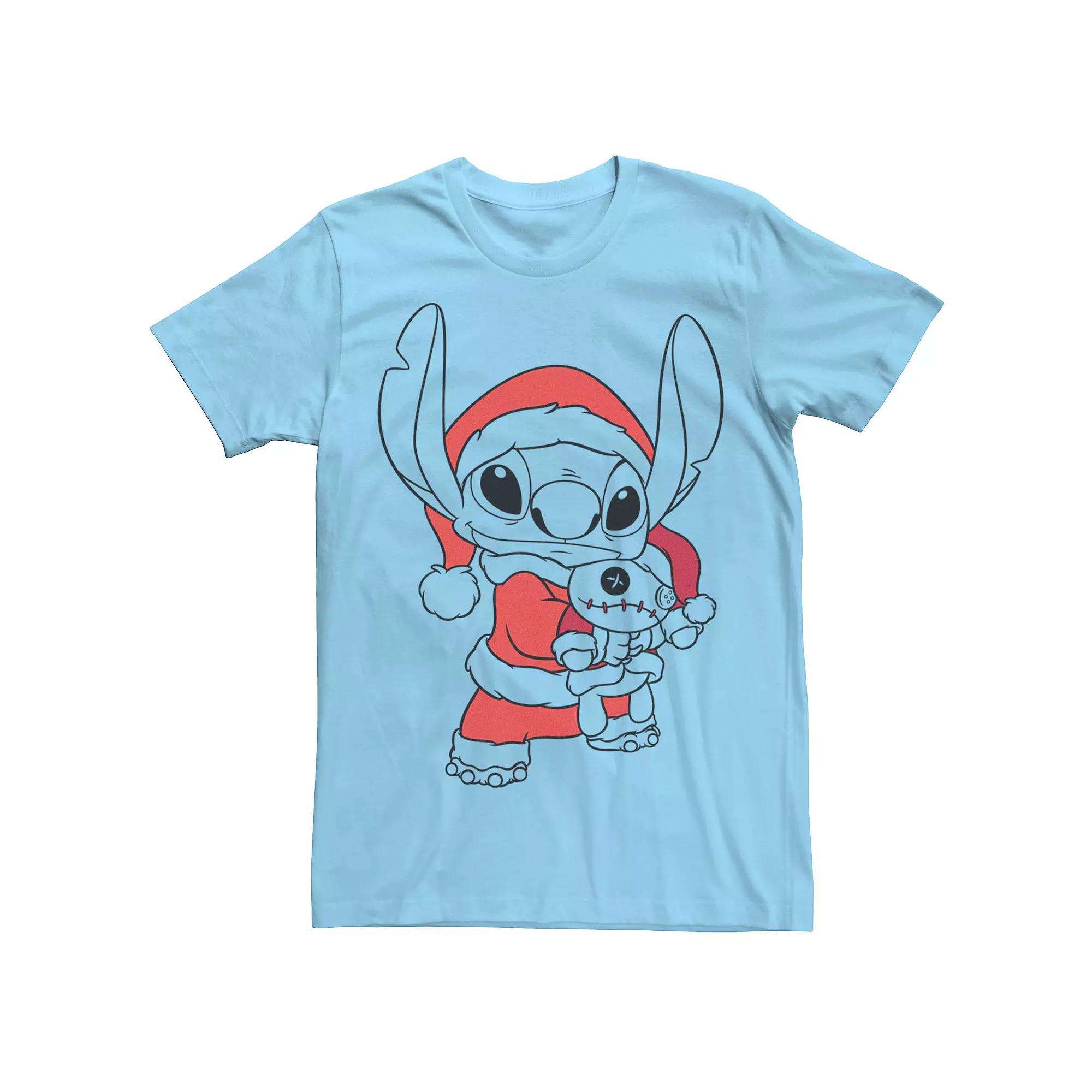 Disney's Lilo & Stitch Men's Christmas Stitch Santa Claus Portrait Tee,  Product Image