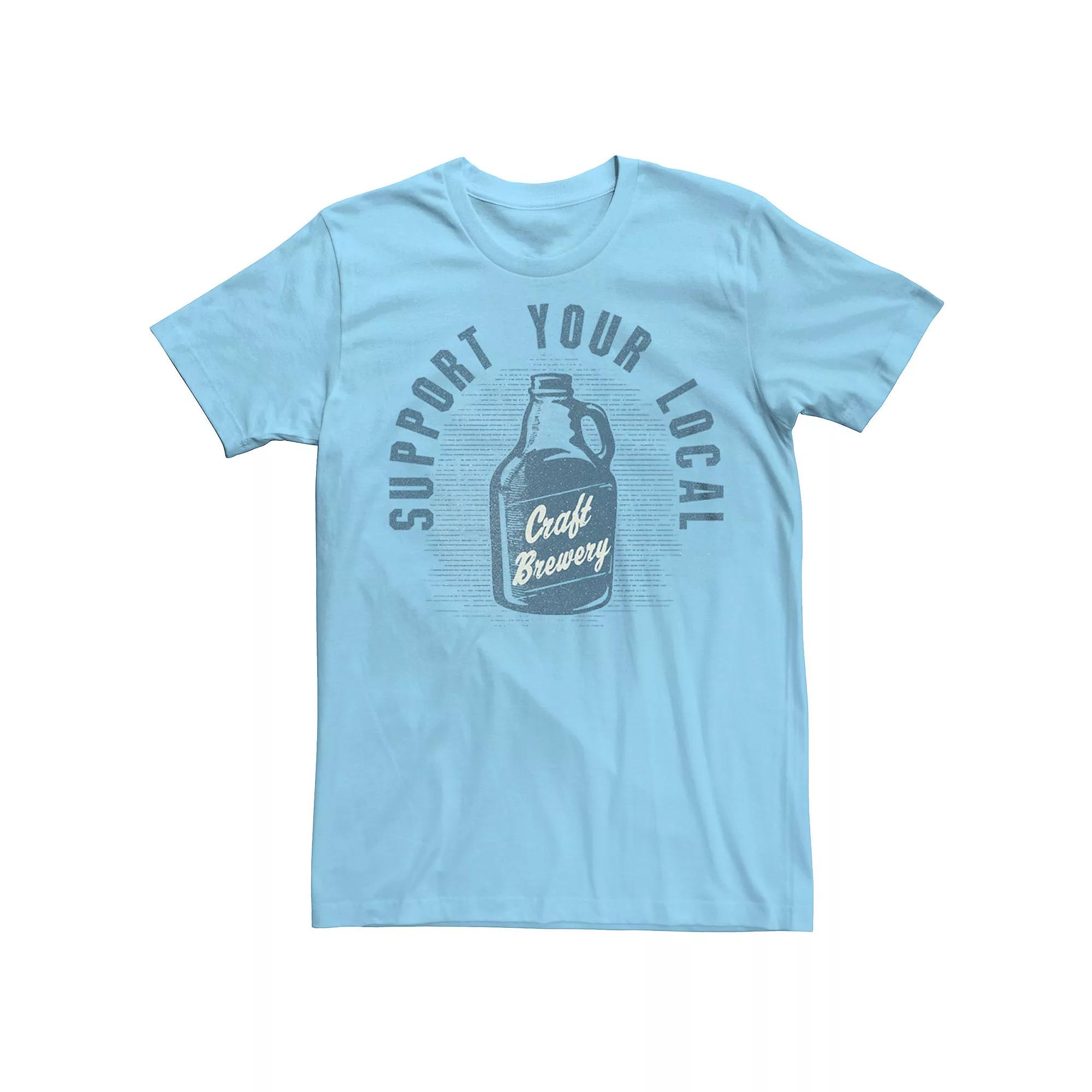 Men's Support Your Local Craft Brewery Growler Graphic Tee,  Product Image