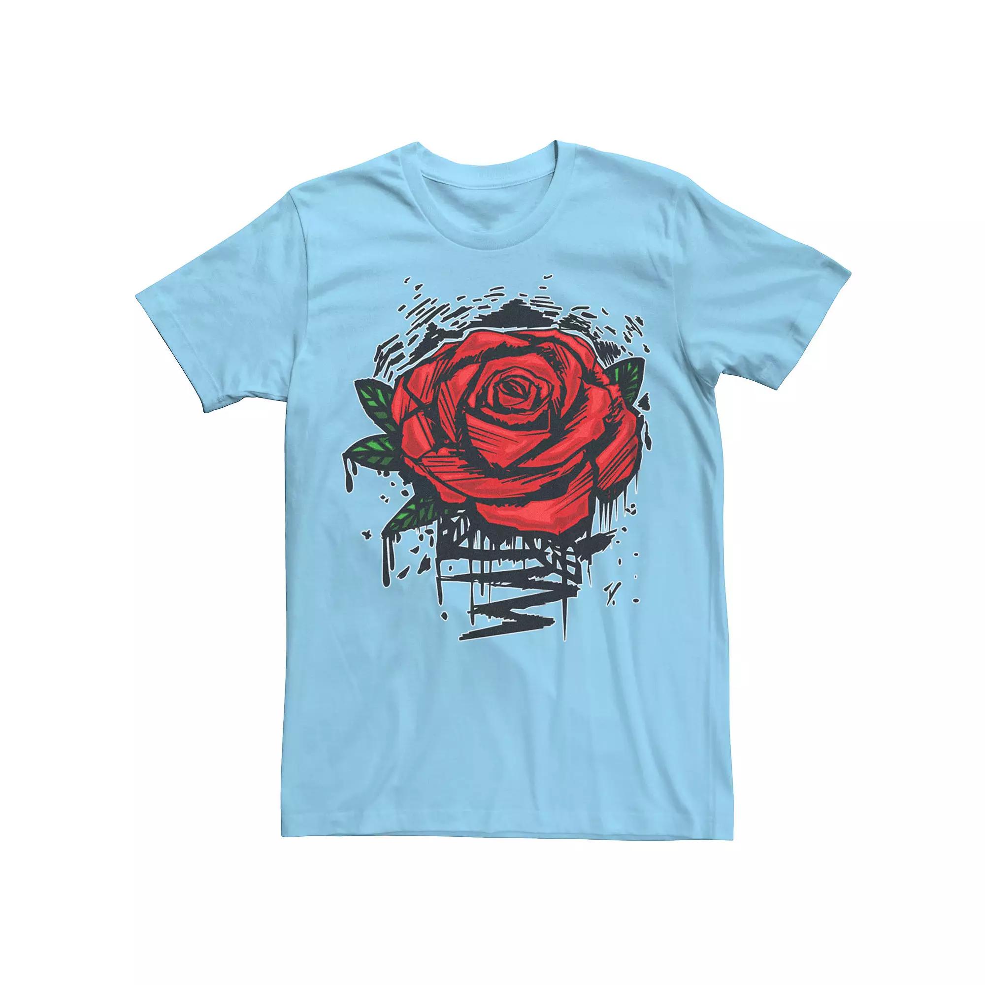Men's Rugged Rose Drip Graphic Tee,  Product Image