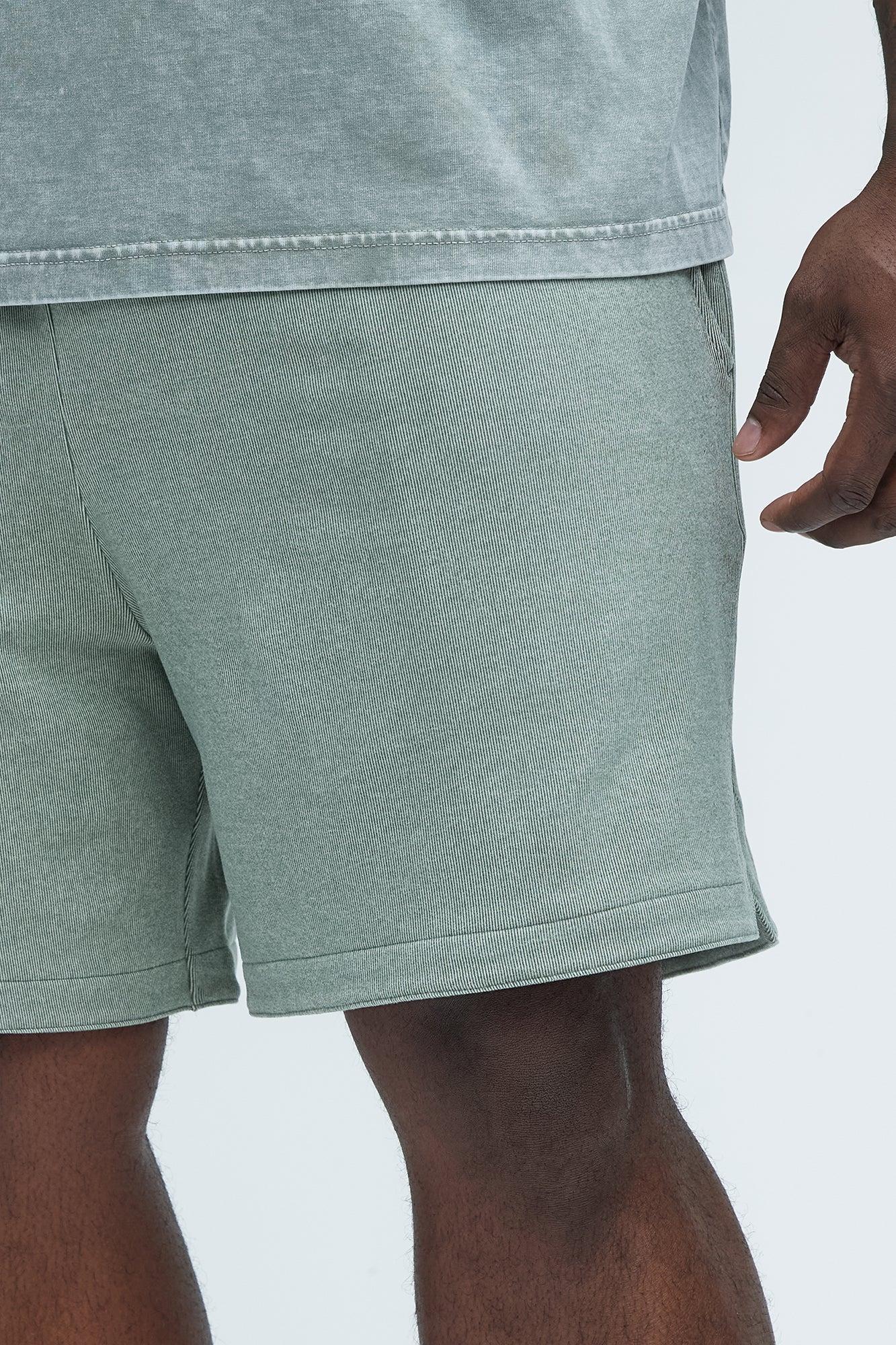 Grant Micro Stripes Shorts - Green Product Image