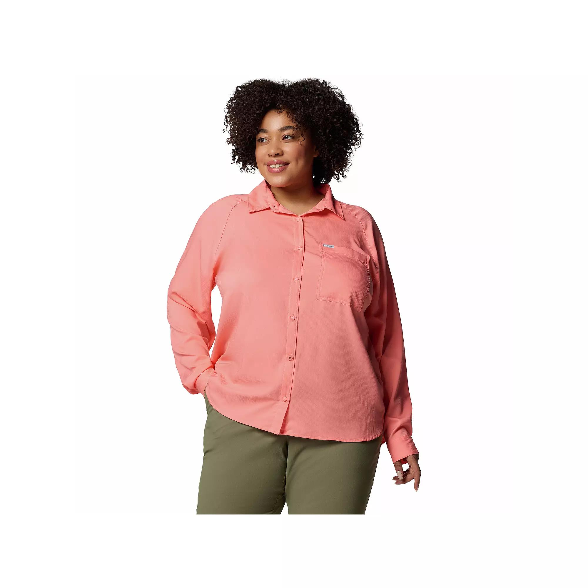 Columbia Women s Anytime Lite Long Sleeve Shirt - Plus Size- Product Image