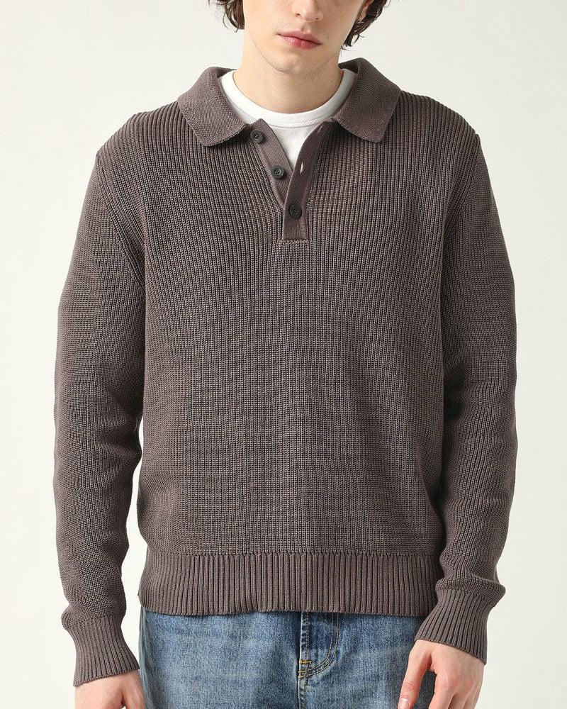 LS Slouchy Polo - Purple Product Image