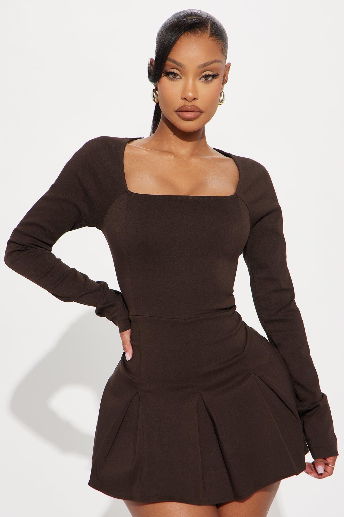 Annalisa Skort Romper - Chocolate Product Image