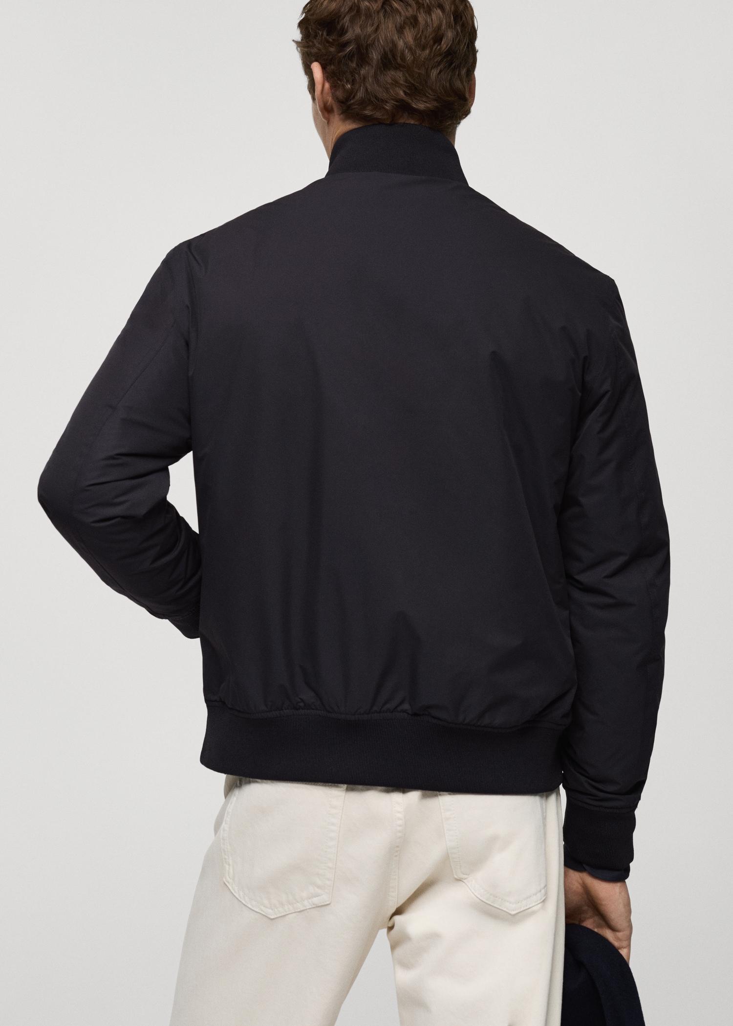 Water-repellent quilted bomber jacket - Men | MANGO USA Product Image