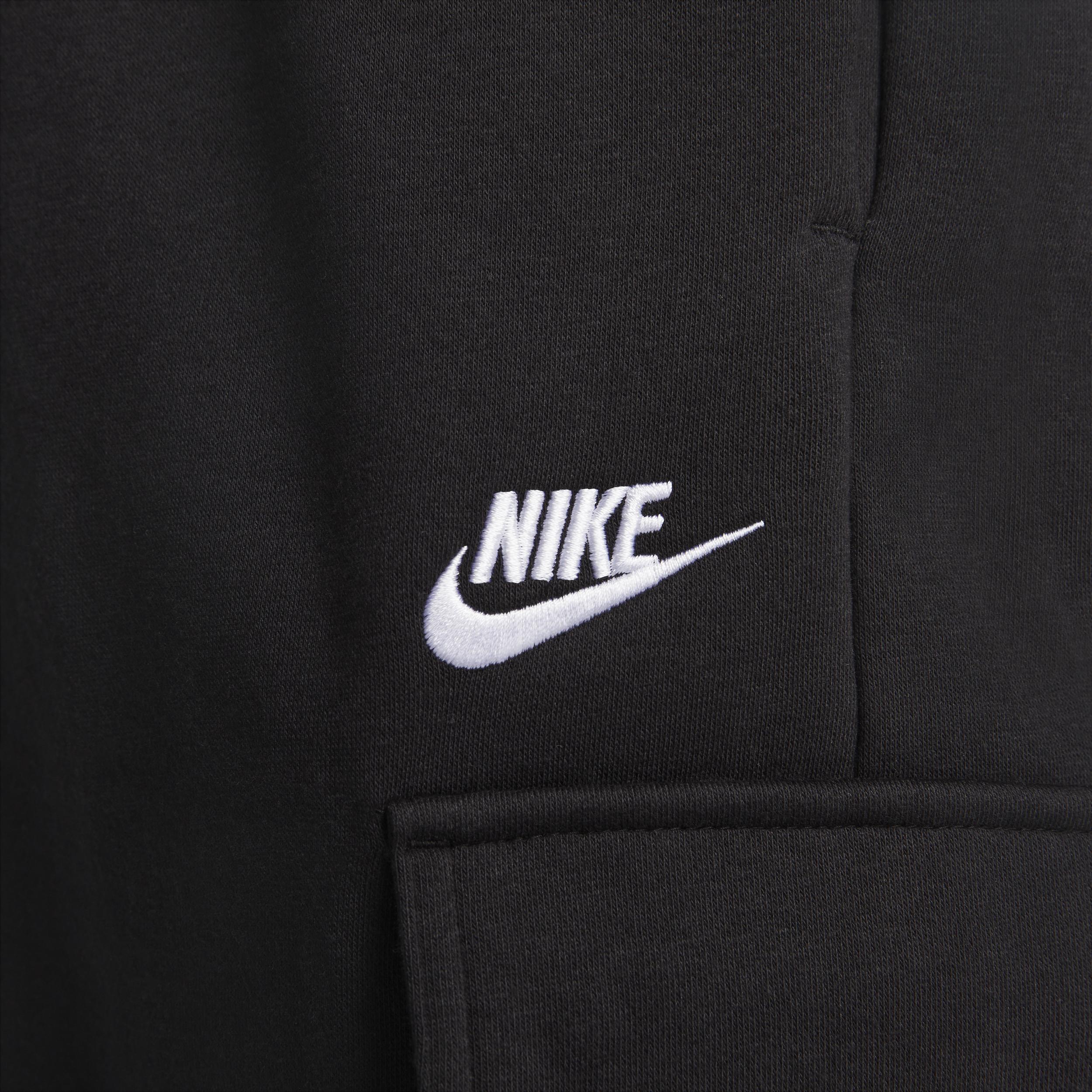 Womens Nike Sportswear Club Fleece Mid-Rise Oversized Cargo Sweatpants | DQ5196-010 Product Image