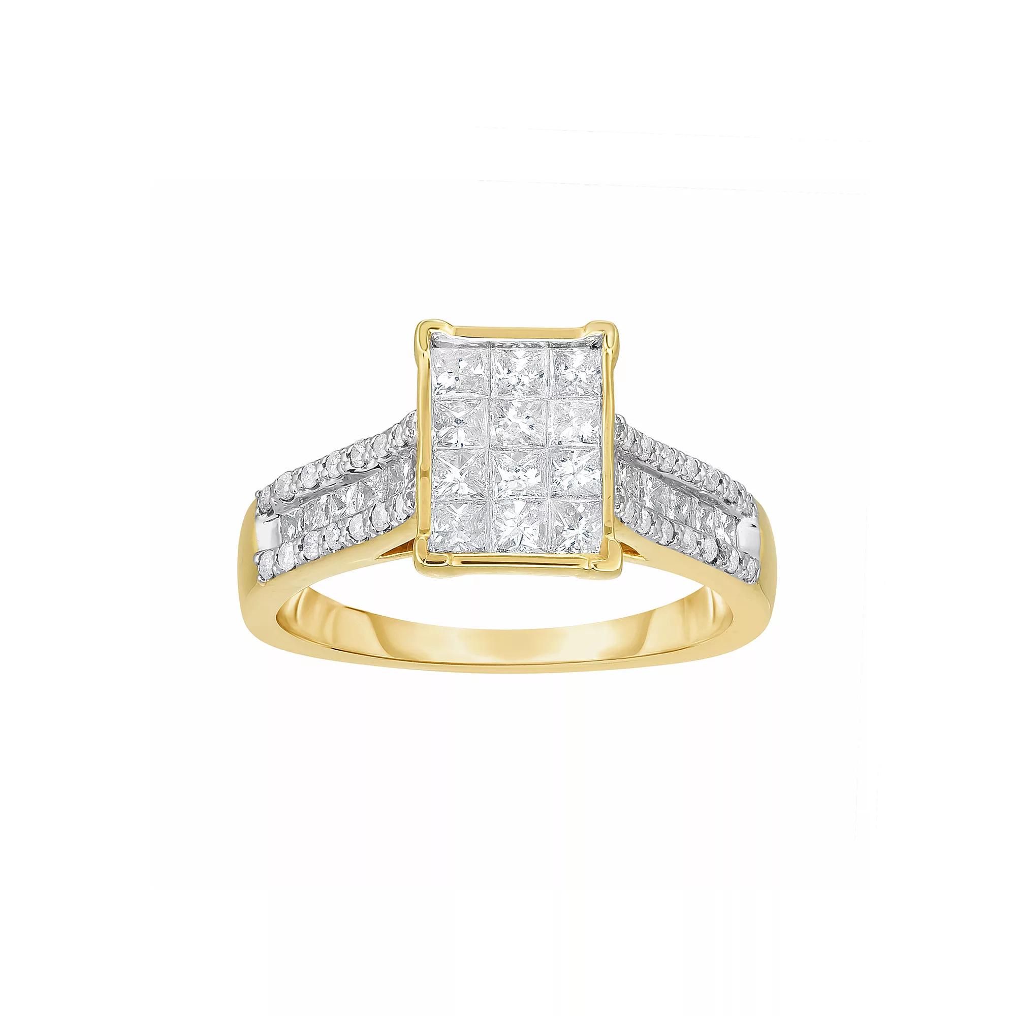 14k Gold 1 Carat T.W. Diamond Ring, Women's, Size: 9 Product Image
