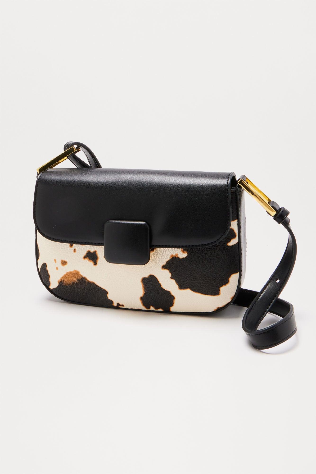 Udderly Yours Shoulder Handbag - Black/White Product Image