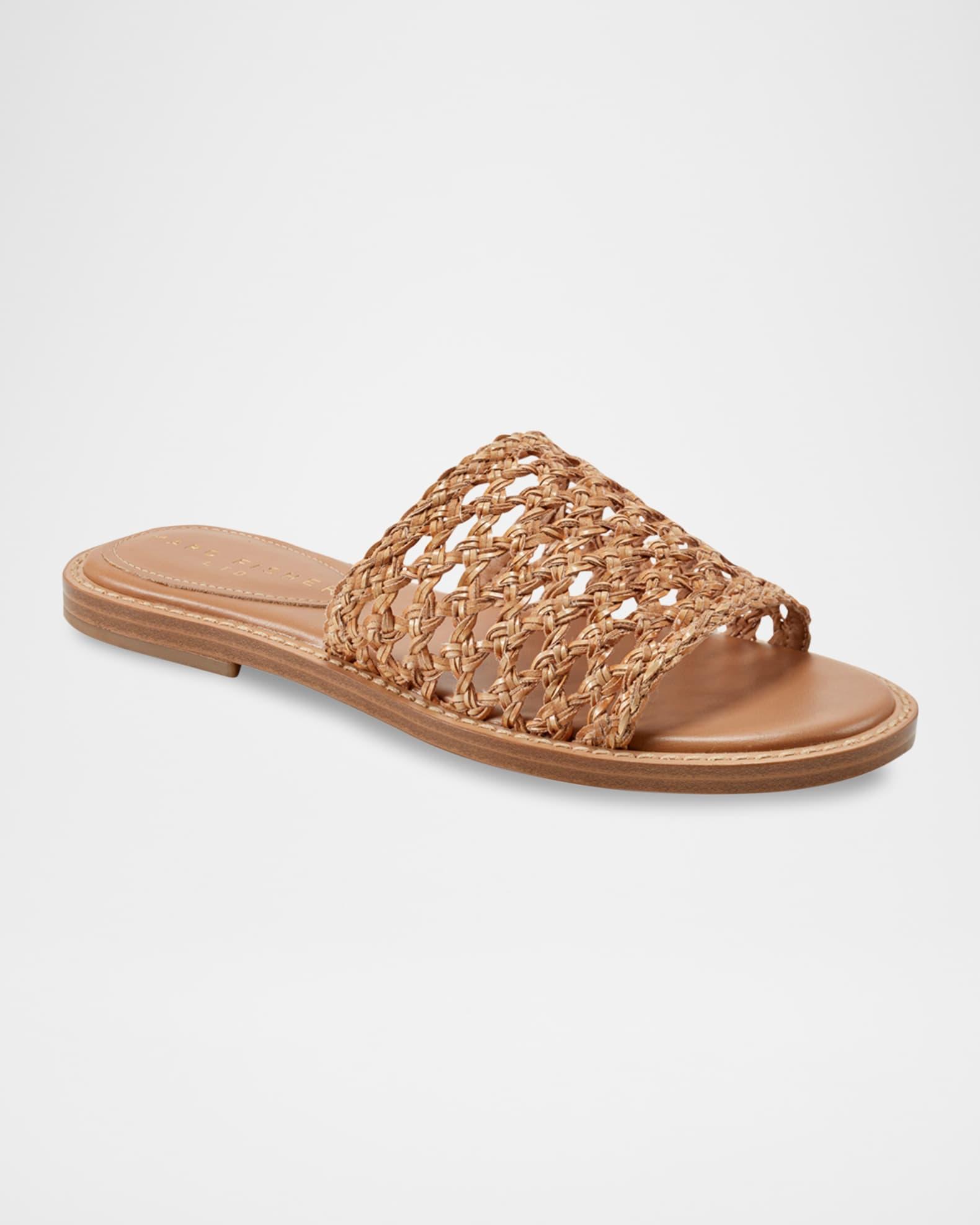 Glynne Woven Flat Slide Sandals Product Image