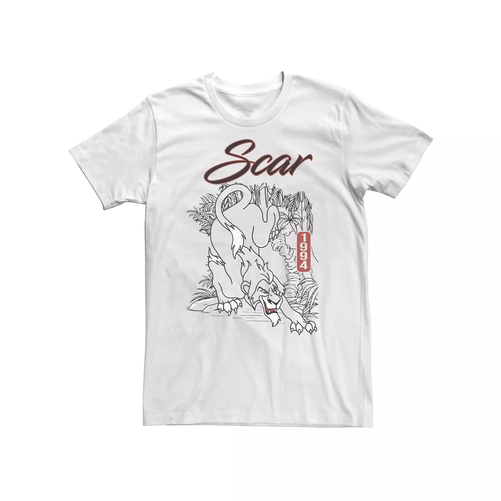 Big & Tall Disney The Lion King Scar Portrait Outline Tee, Men's,  Product Image