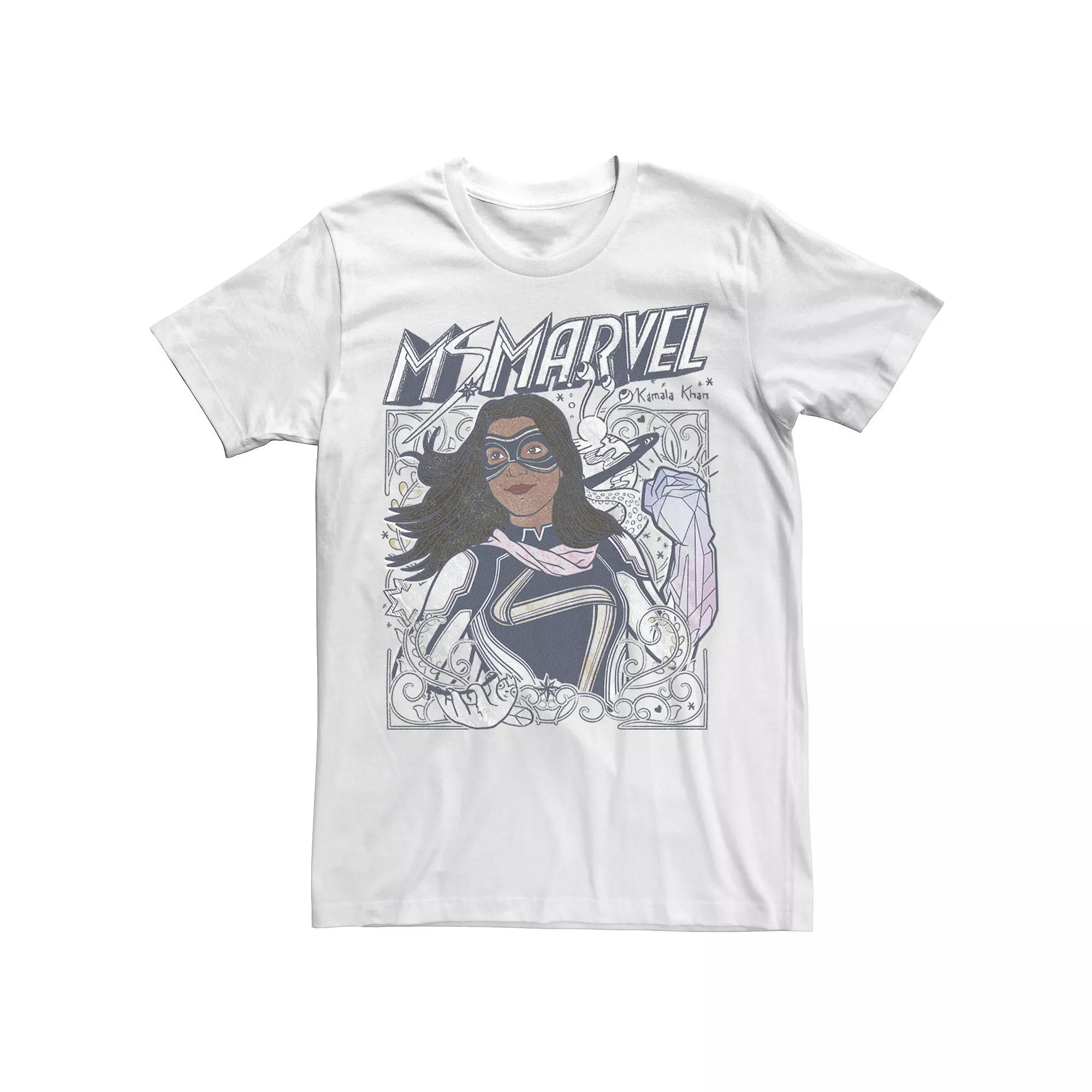 Men's Marvel Ms. Marvel Doodle cover Tee,  Product Image