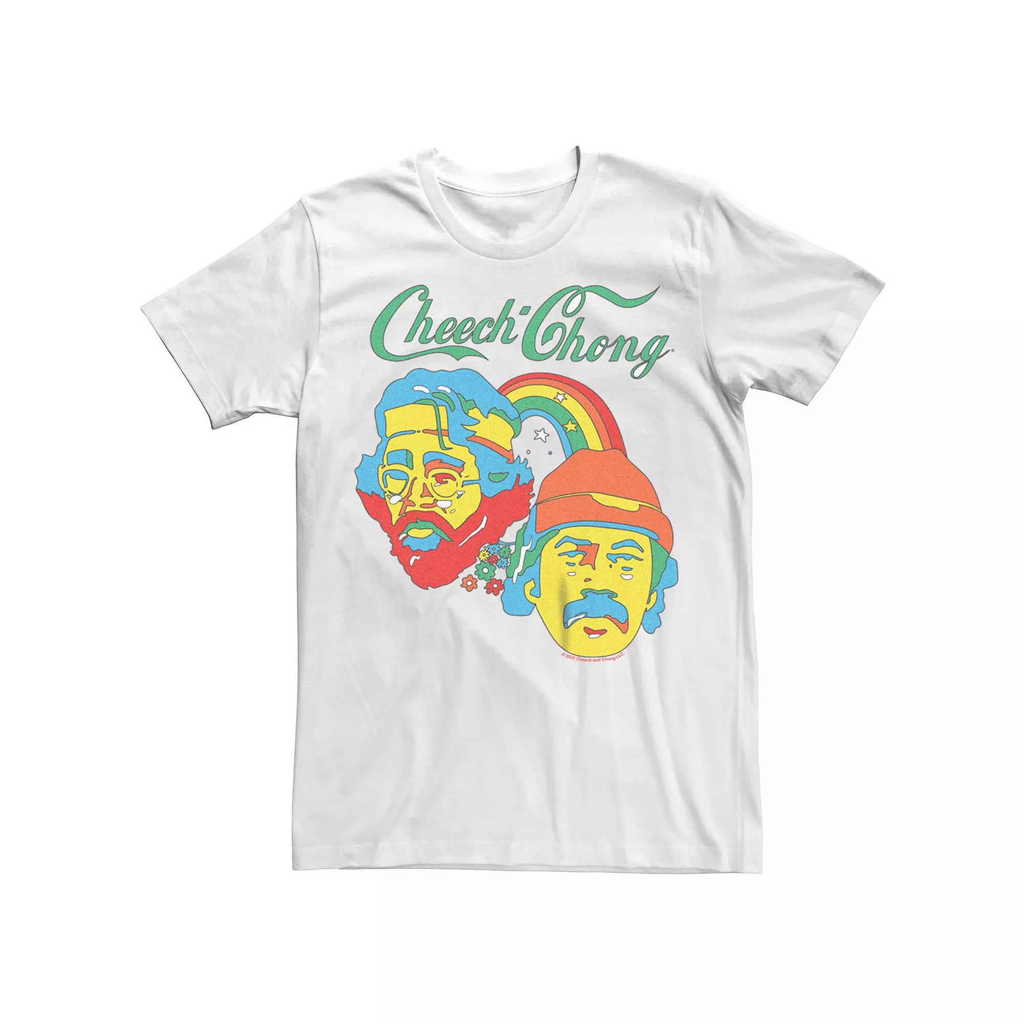 Men's Cheech And Chong Rainbow Faces Tee,  Product Image
