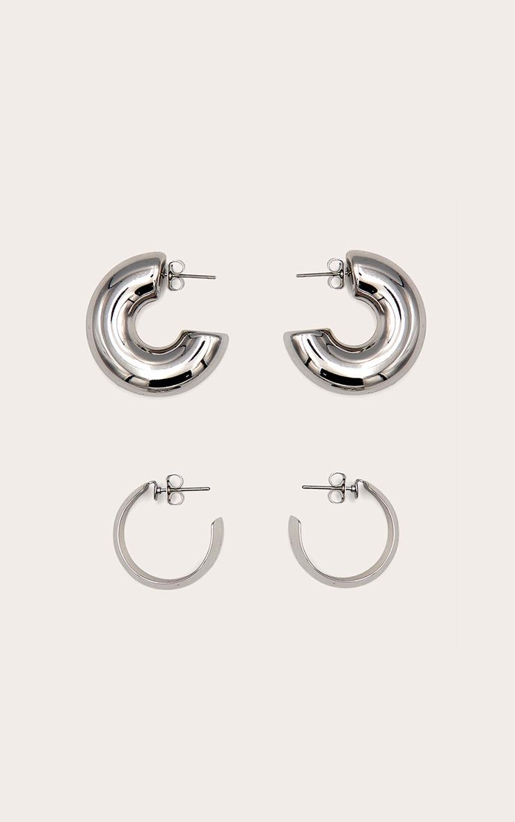 Silver Chubby Hoop Multipack Product Image