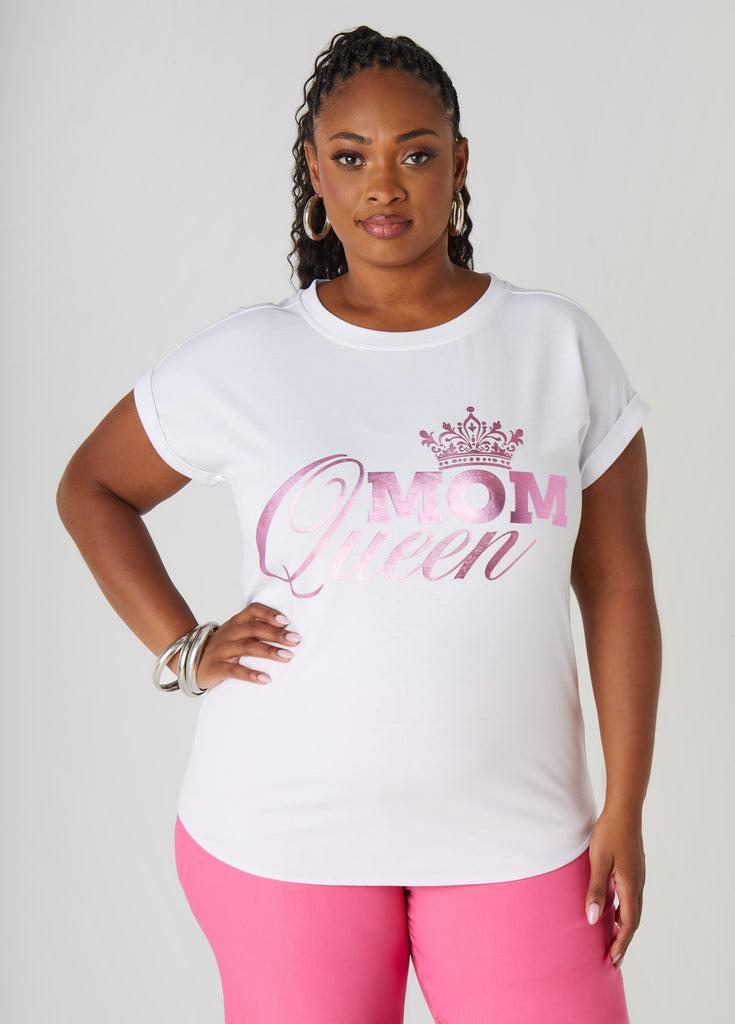 Metallic Mom Queen Graphic Tee Product Image