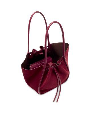 Large Ruched Tote in Suede Product Image