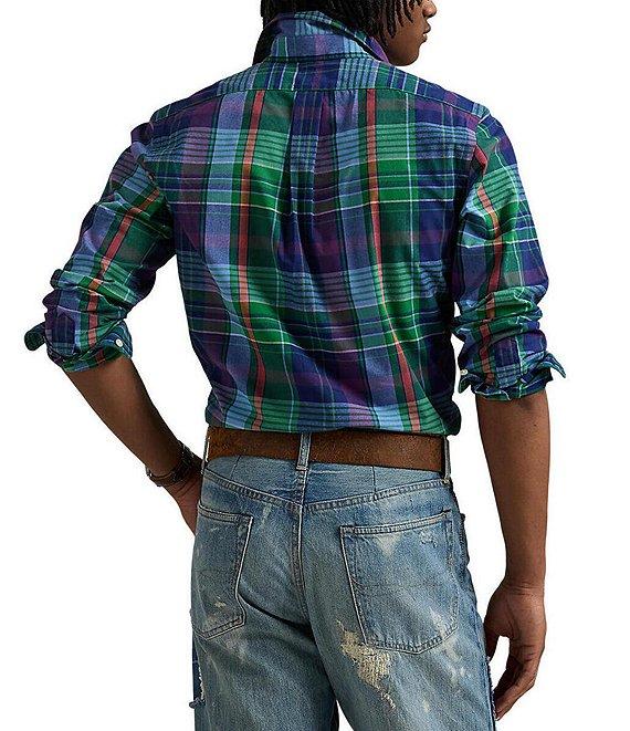 Polo Ralph Lauren Classic Fit Performance Stretch Large Plaid Madras Long Sleeve Woven Shirt Product Image