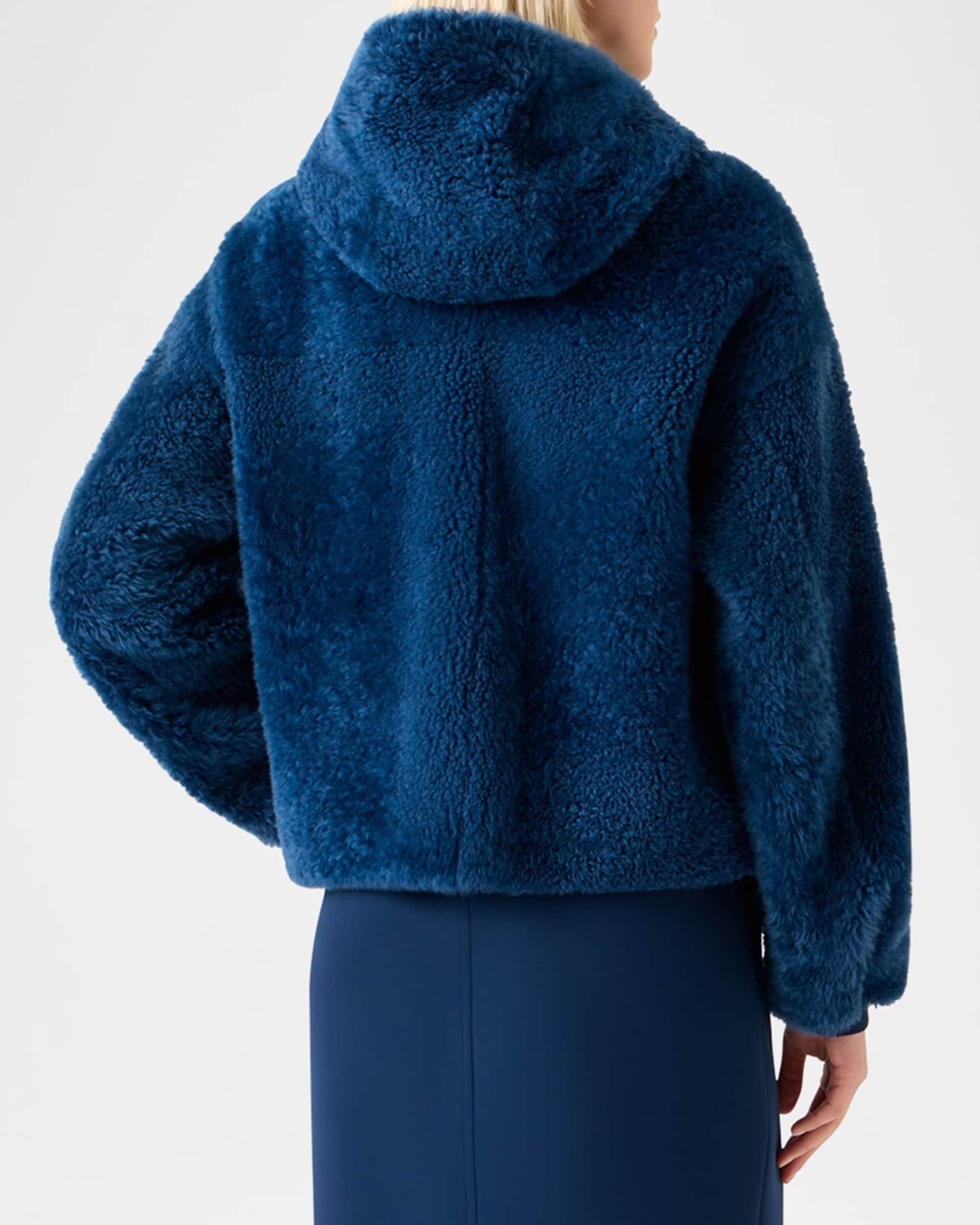 Gracie Lamb Shearling Hooded Jacket Product Image