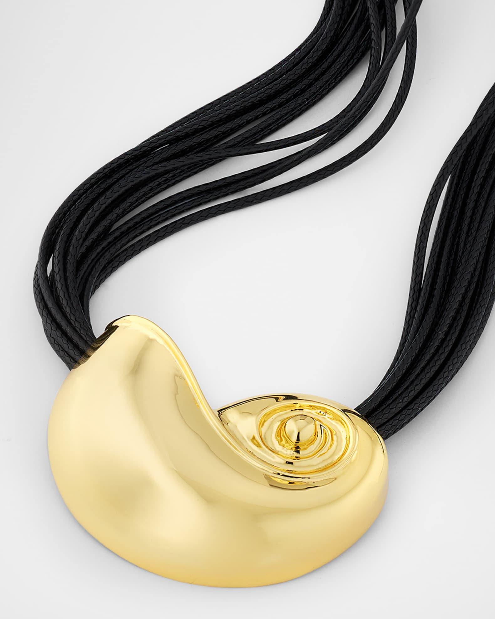 Multi-Strand Cord Seashell Pendant Necklace Product Image