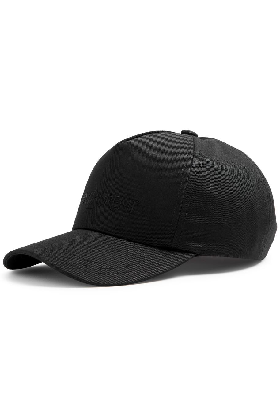 SAINT LAURENT Cotton And Linen Baseball Cap Men In Black Product Image