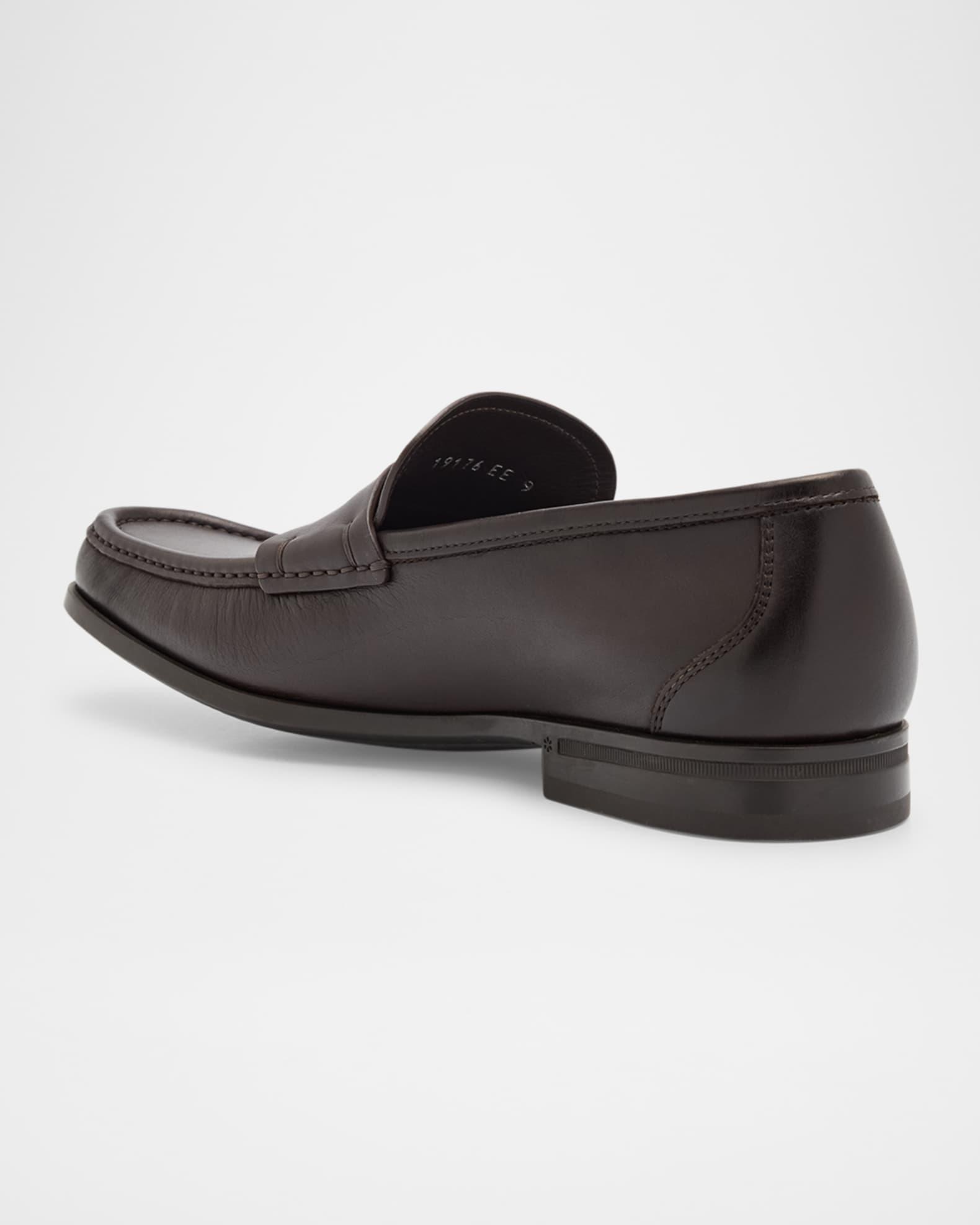 Men's Athen Leather Moc-Toe Penny Loafers Product Image