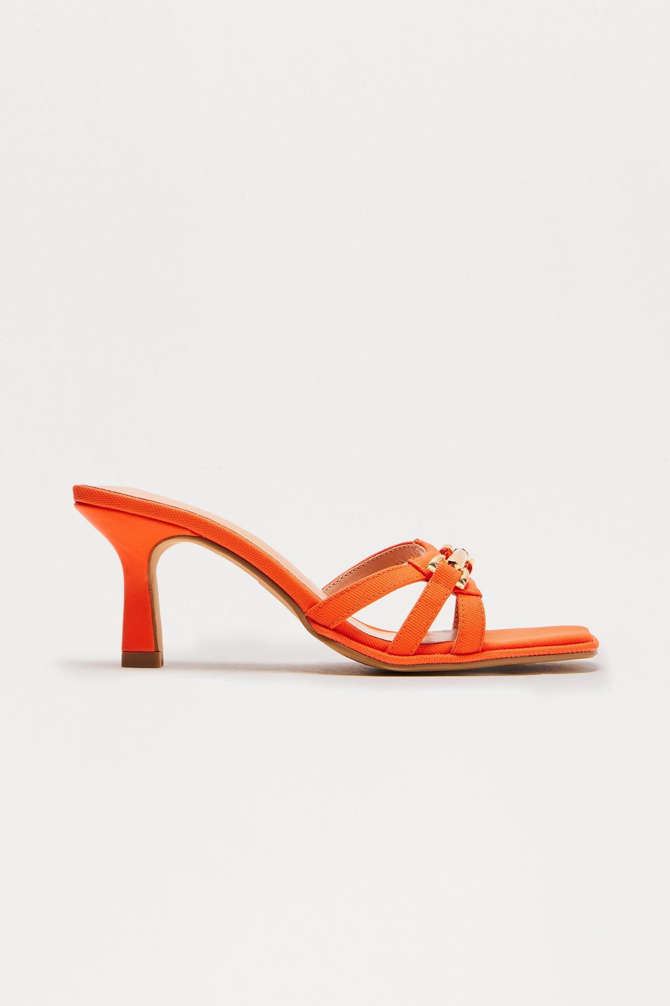 Alesti Hardware Mules - Orange Female Product Image