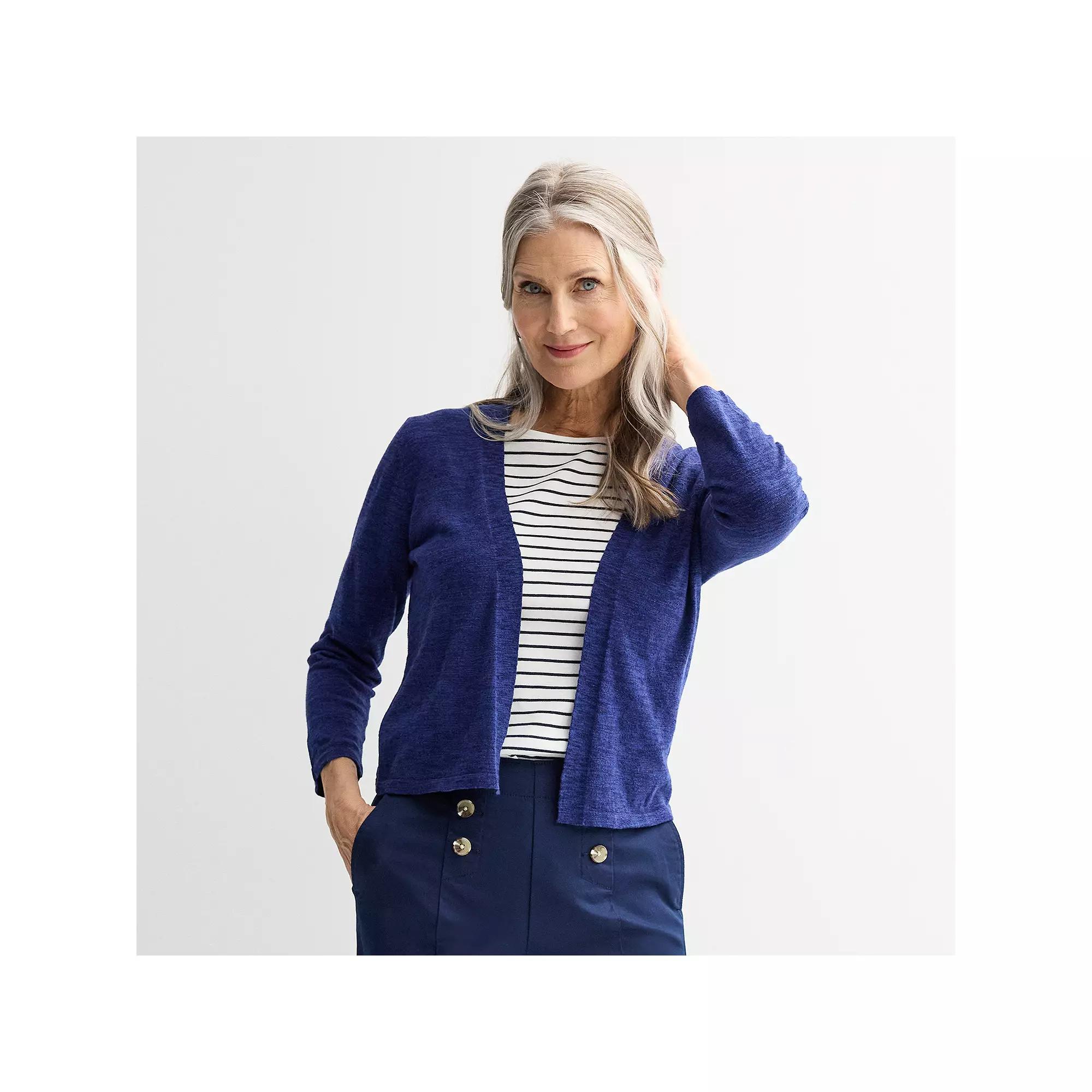 Women's Croft & Barrow® Open Front Cardigan,  Product Image