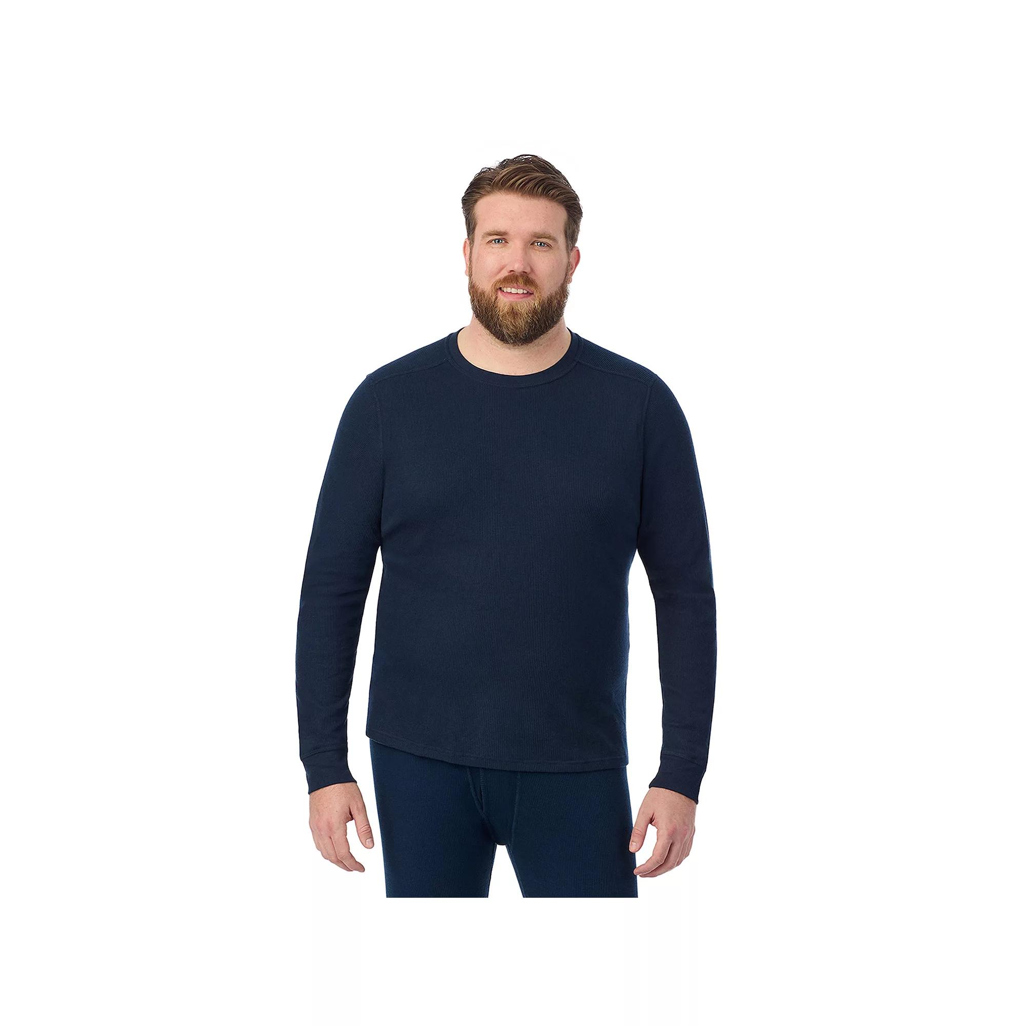 Big & Tall Cuddl Duds® Midweight Waffle Thermal Performance Base Layer Crew Top, Men's,  Product Image