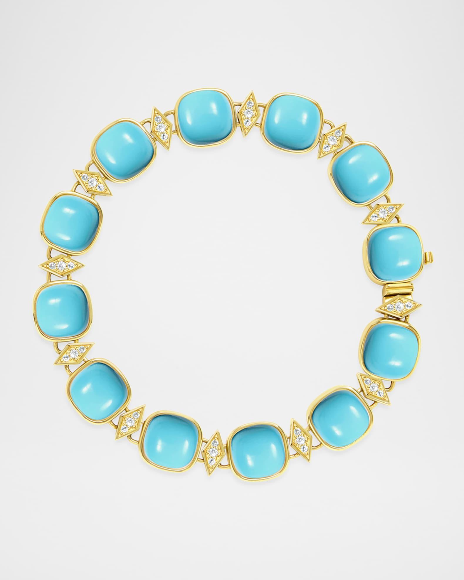 The Astral Cushion Gemstone 18K Latch Bracelet Product Image