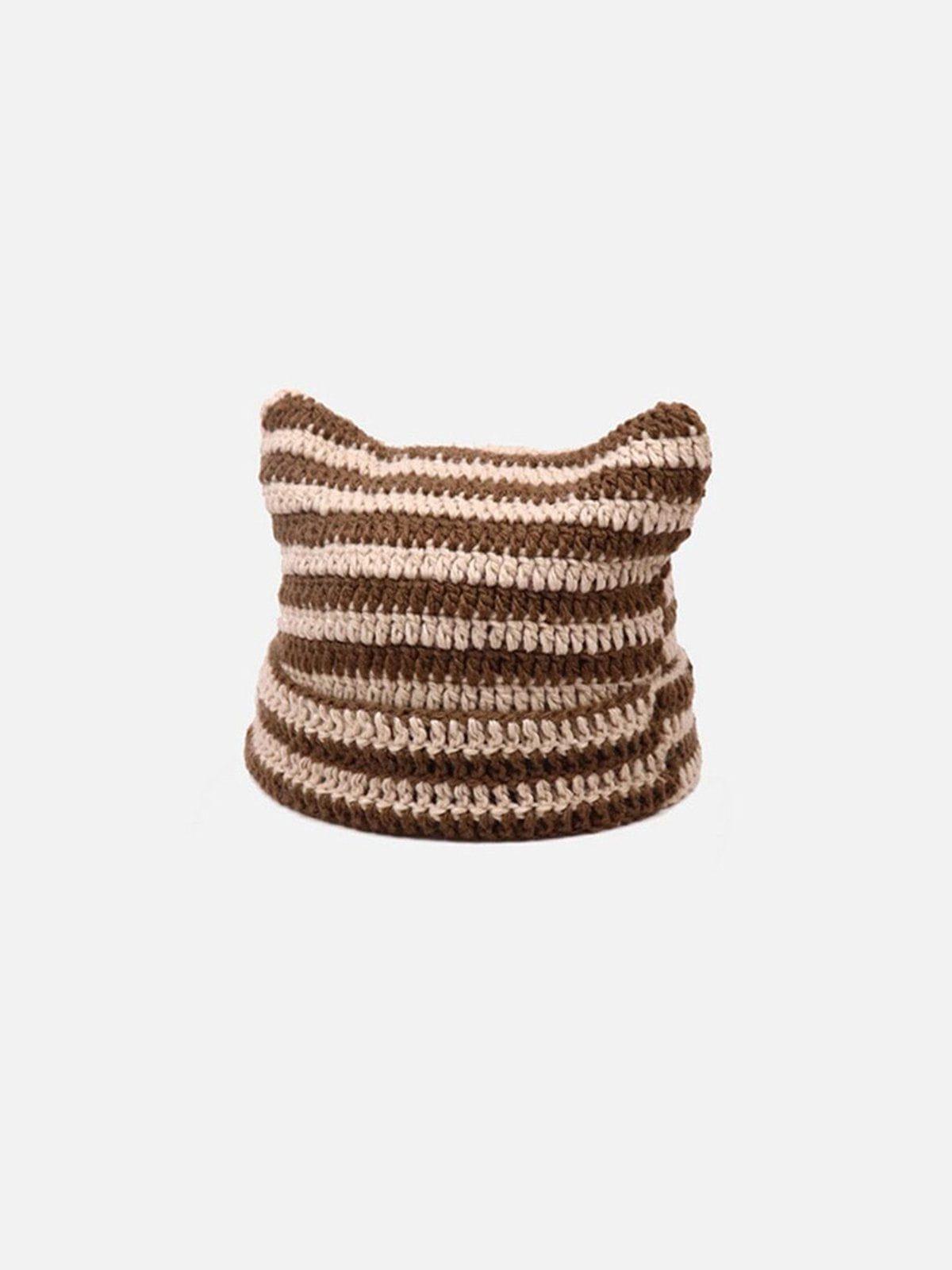 Stripe Cat Ear Beanie Product Image