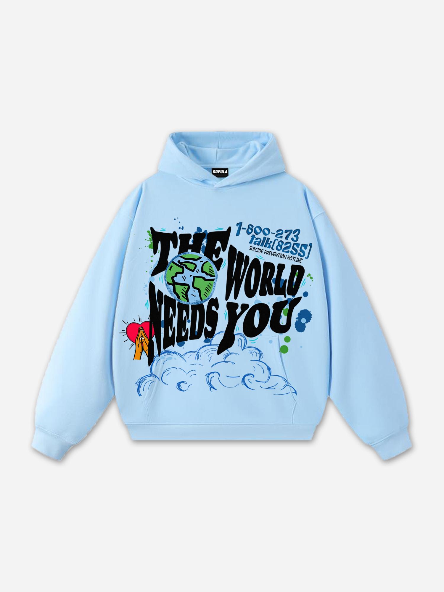 Sopula Mental Health The World Need You Graphic Hoodie Product Image
