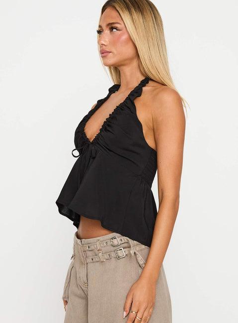 Gadot Halter Top Black Product Image