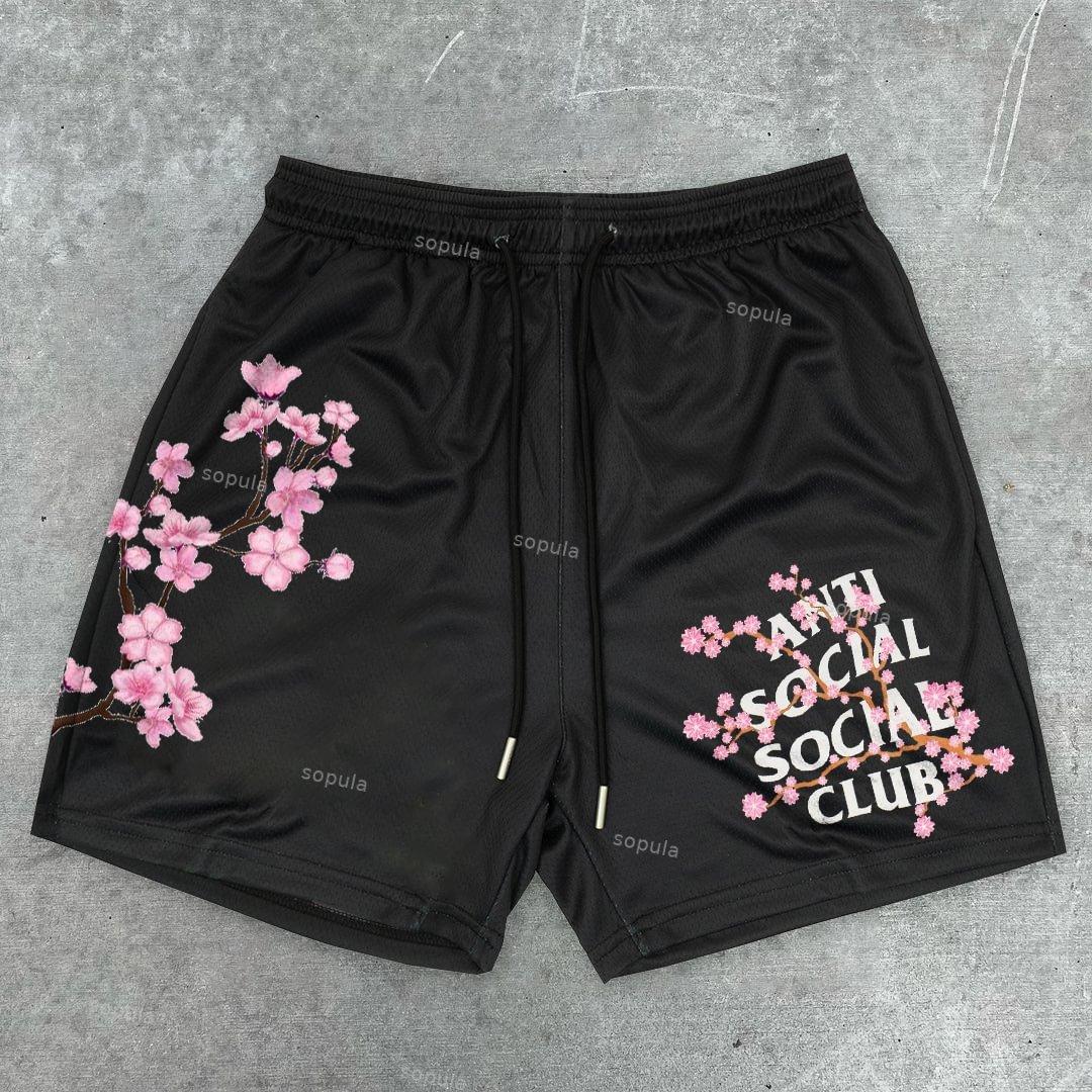 Sopula Men's Vintage Floral Graphic Drawstring Mesh Shorts Product Image