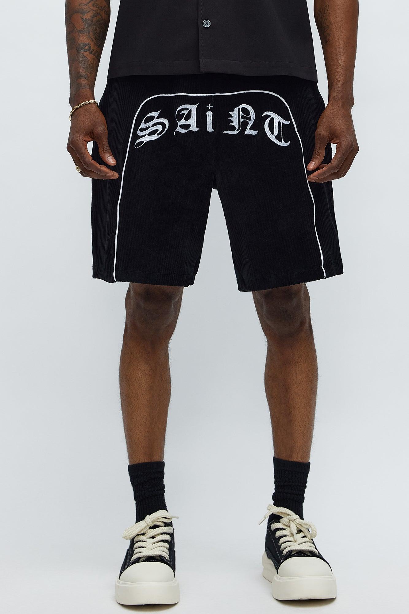 Saint Sweatshort - Black Male Product Image