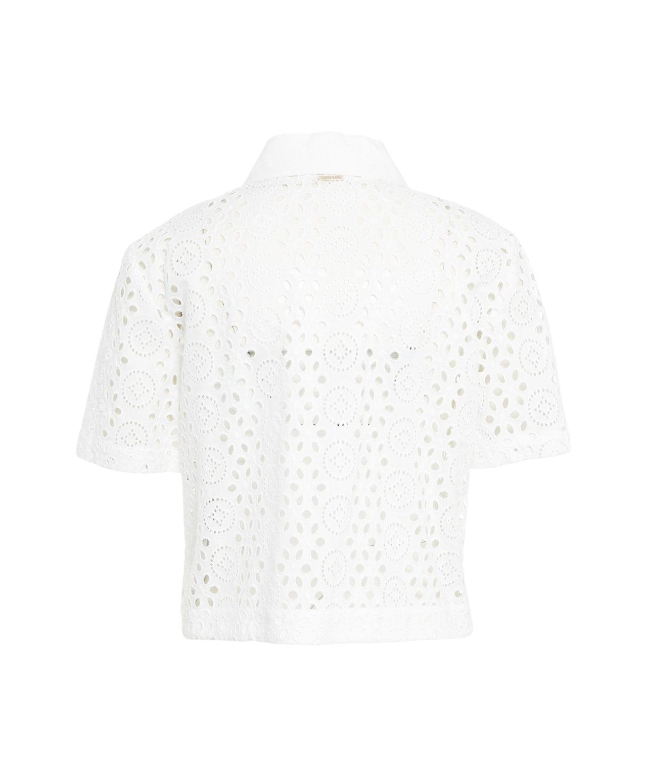 Blouse with perforated embroidery Product Image