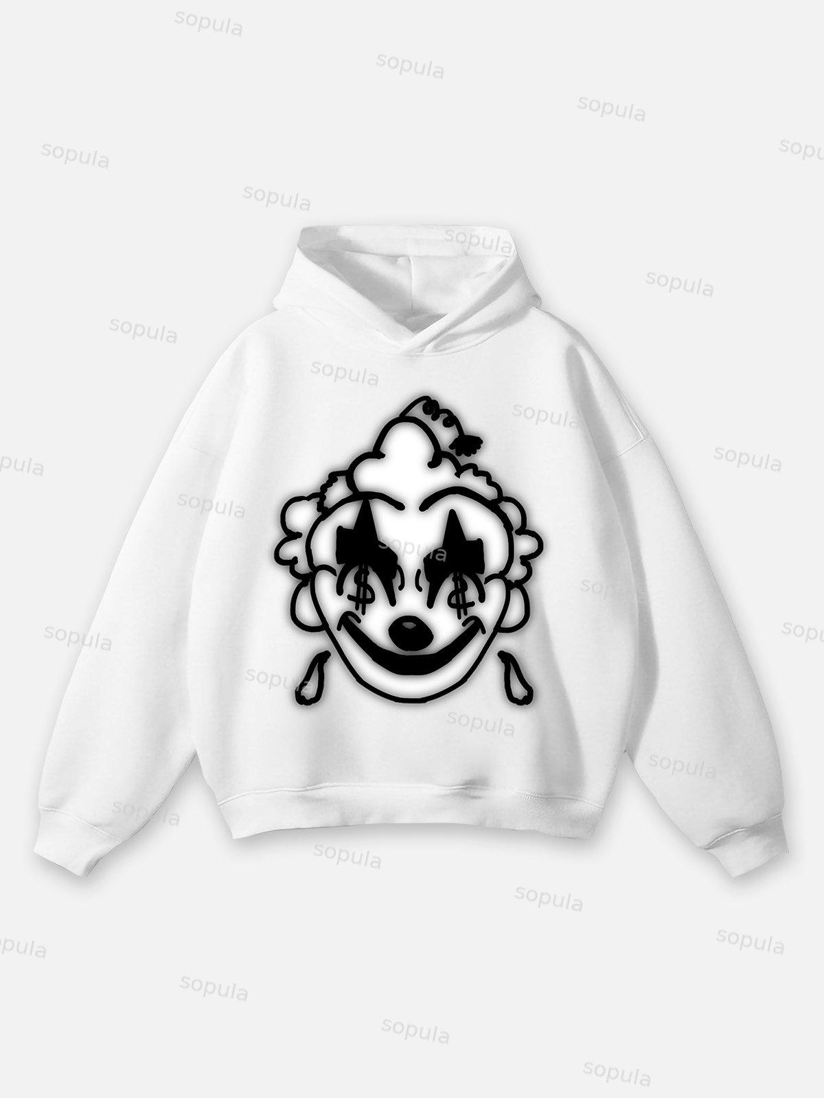 Sopula Vintage Street Portrait Graphic Hoodie Product Image