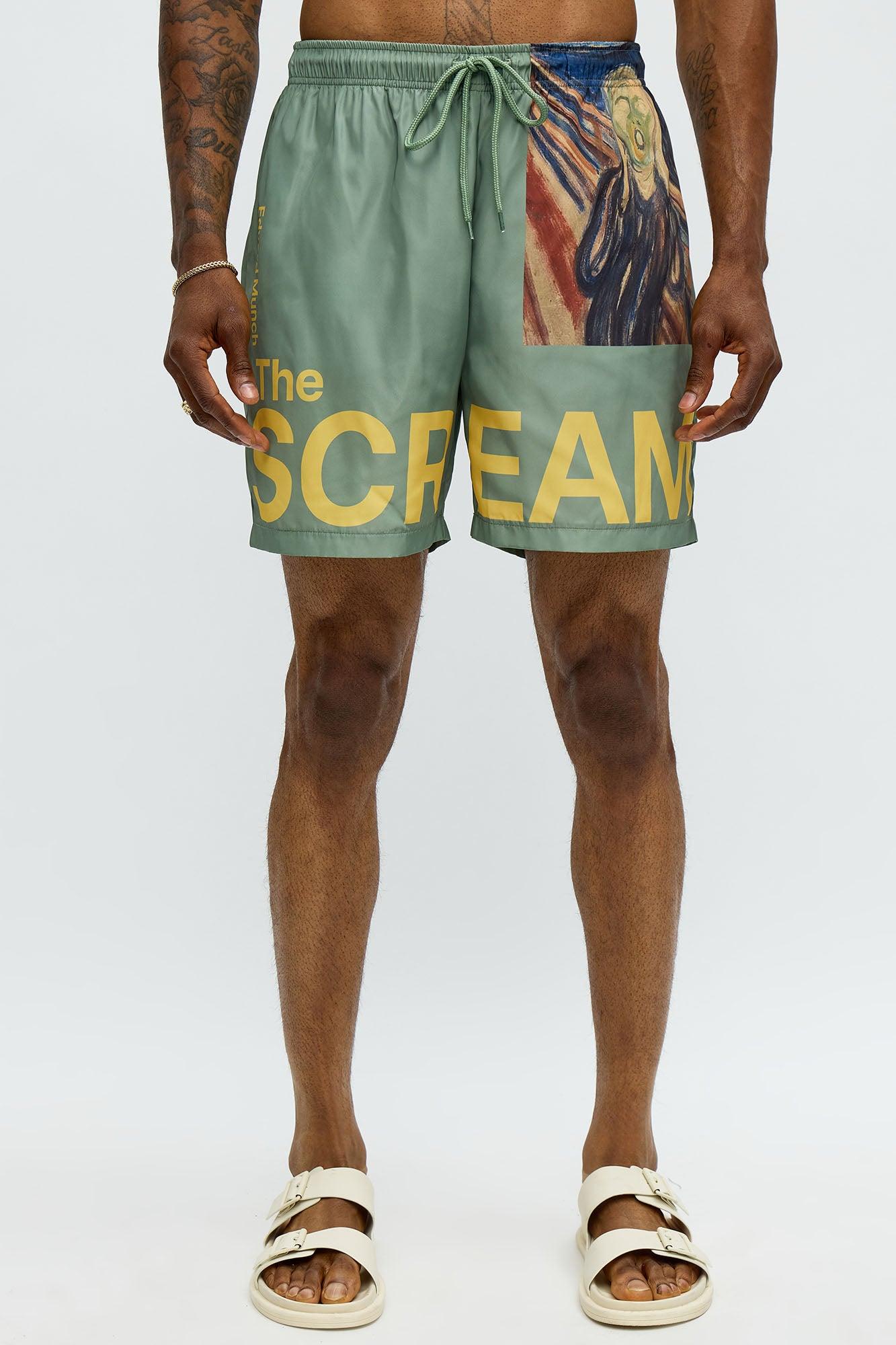 The Scream Printed Swim Trunk - Multi Color Product Image