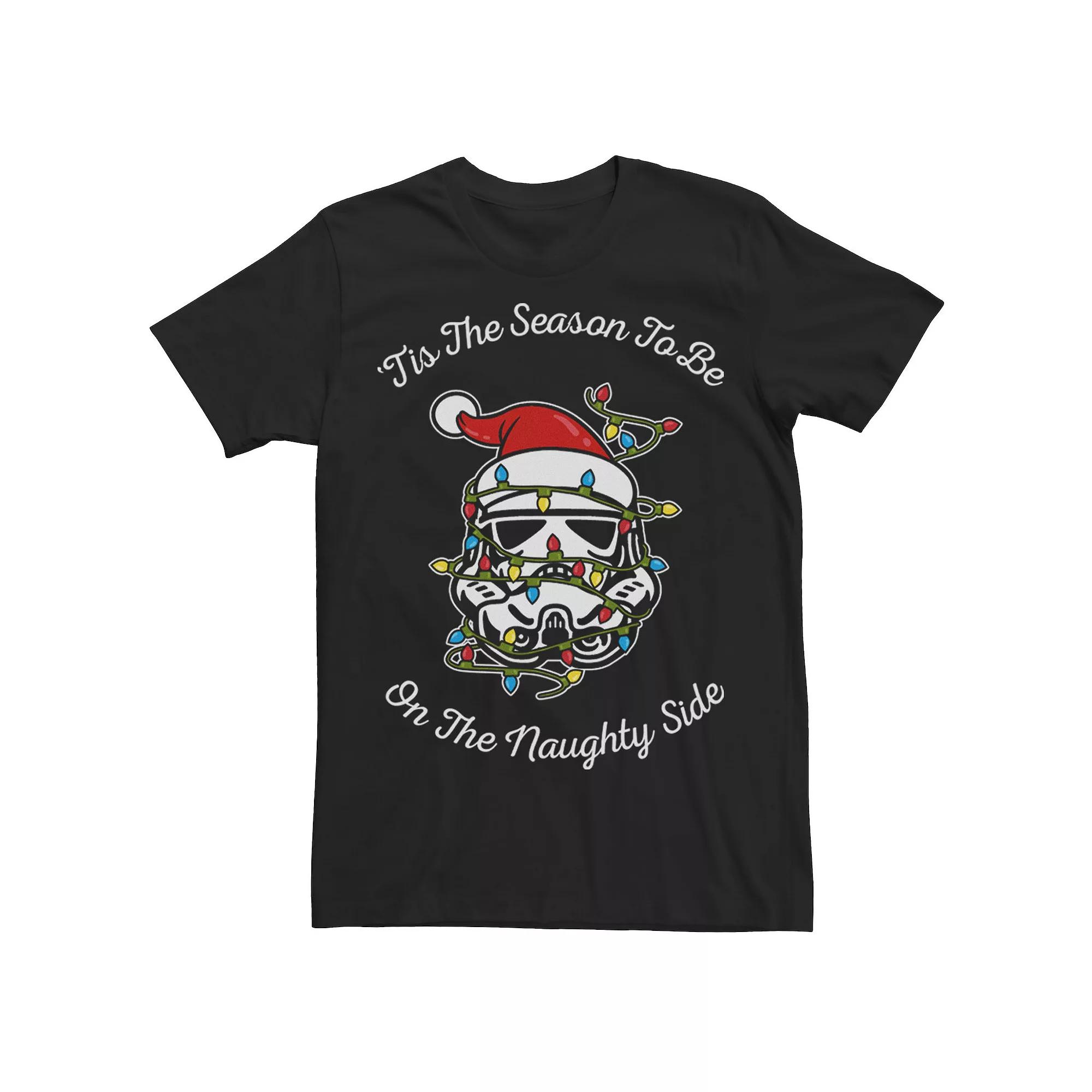 Men's Star Wars Stormtrooper Tangled Naughty Side Christmas Tee,  Product Image