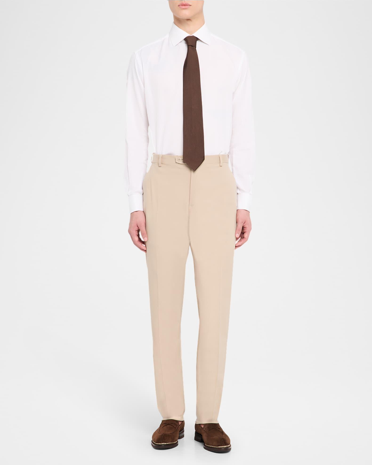 Men's Twill Modern-Fit Formal Pants Product Image