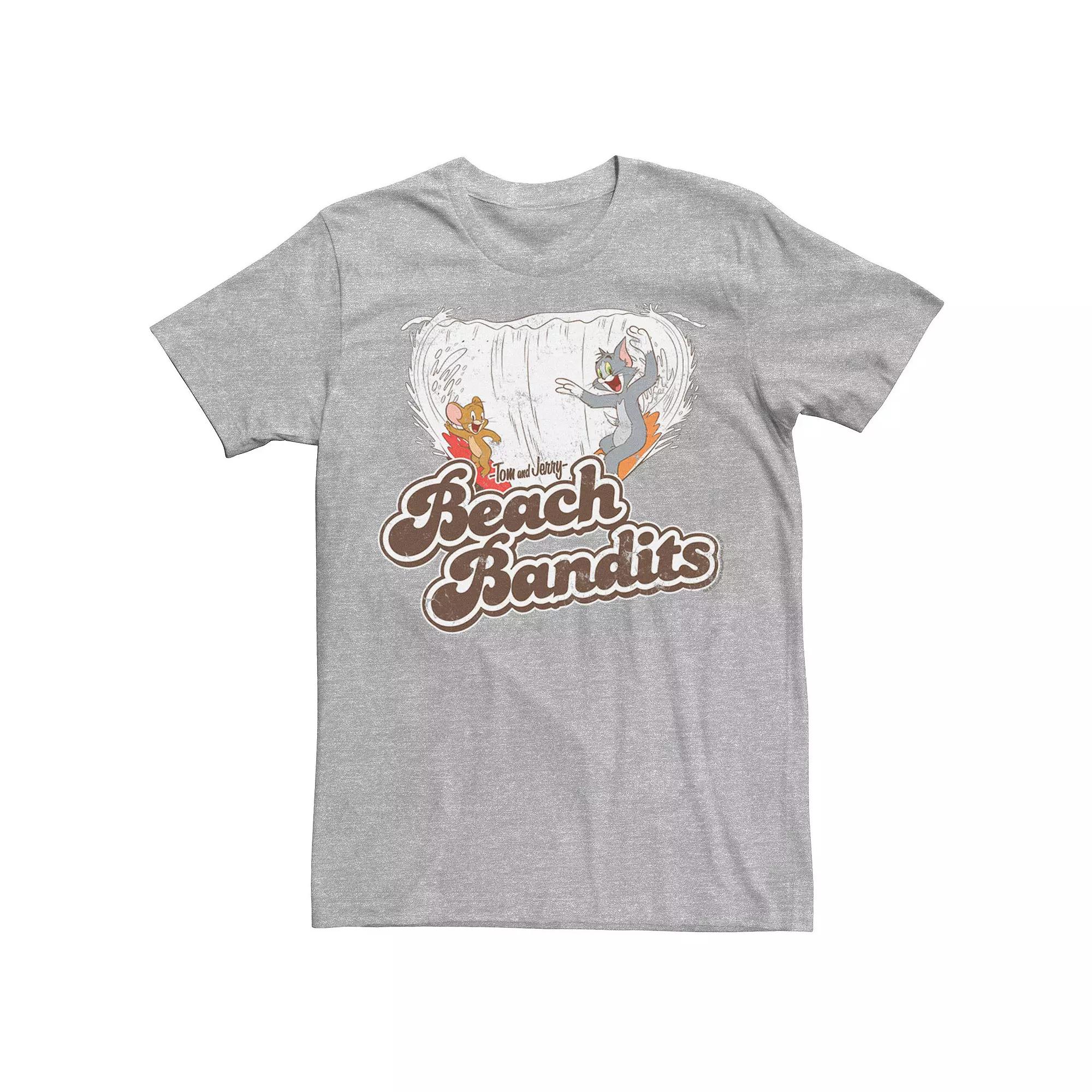Men's Looney Tunes Tom & Jerry Beach Bandits Distorted Tee,  Product Image