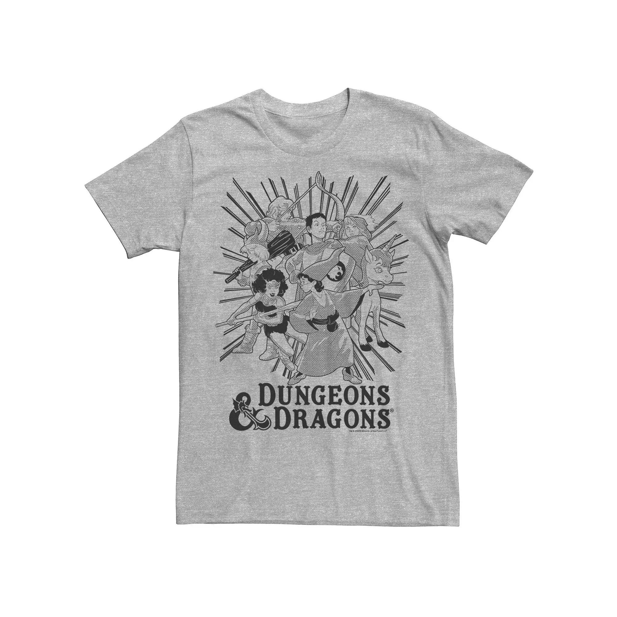Men's Dungeons And Dragons Group Shot Dark Tones Tee,  Product Image