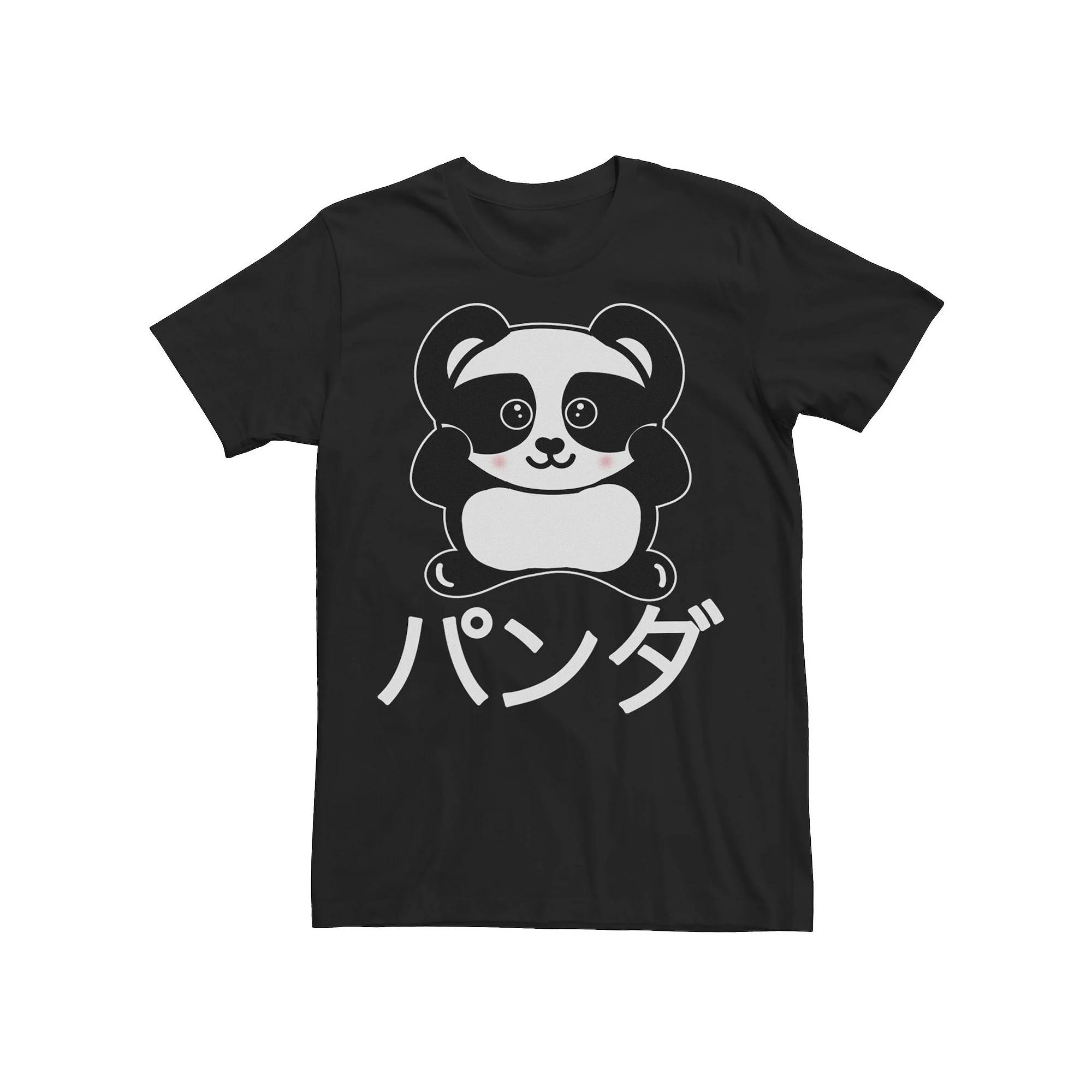 Big & Tall Panda Anime Kanji Tee, Men's,  Product Image
