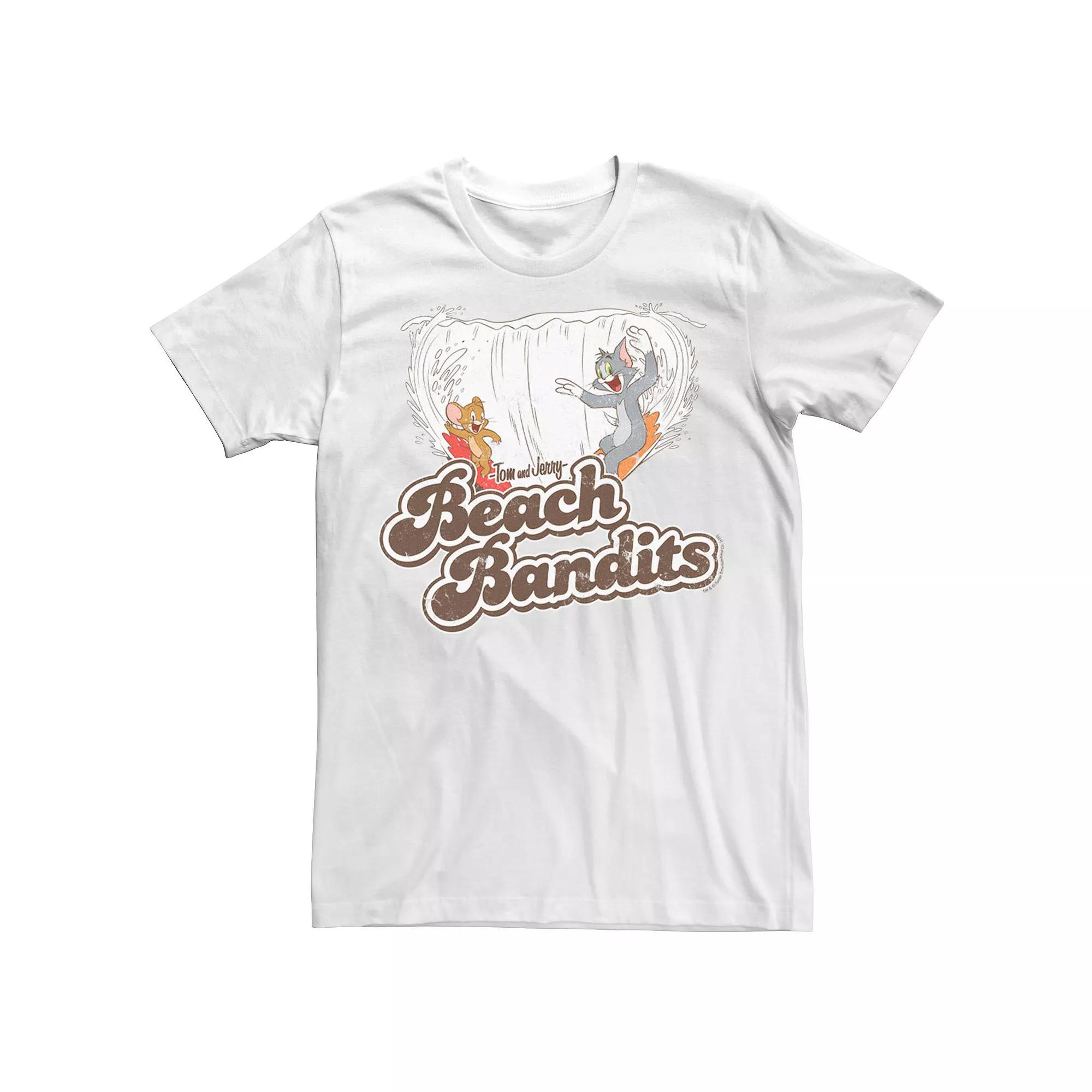 Men's Looney Tunes Tom & Jerry Beach Bandits Distorted Tee,  Product Image