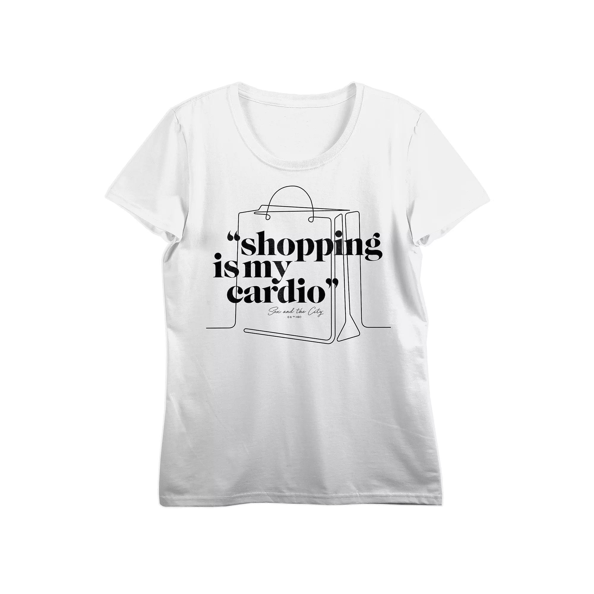 Women's Sex And The City Shopping Cardio Crewneck Graphic Tee, Girl's,  Product Image
